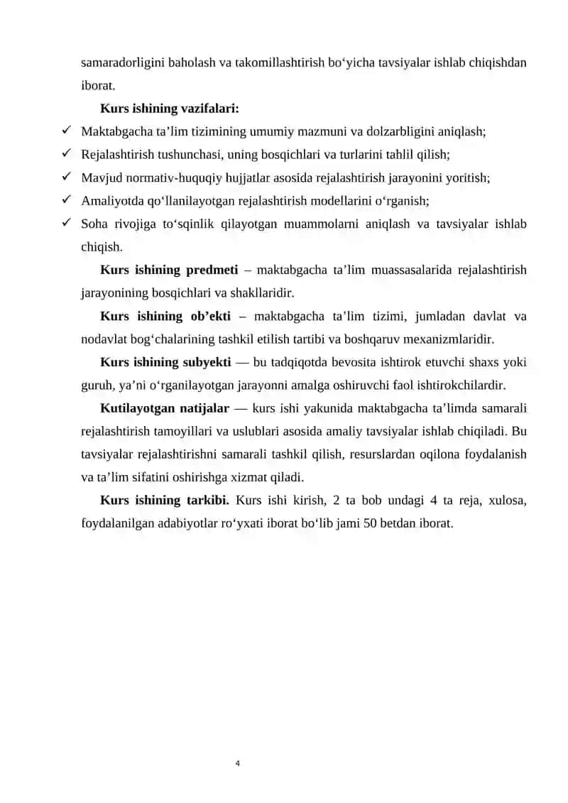Rejalashtirishning asosiy bosqich va turlari 4