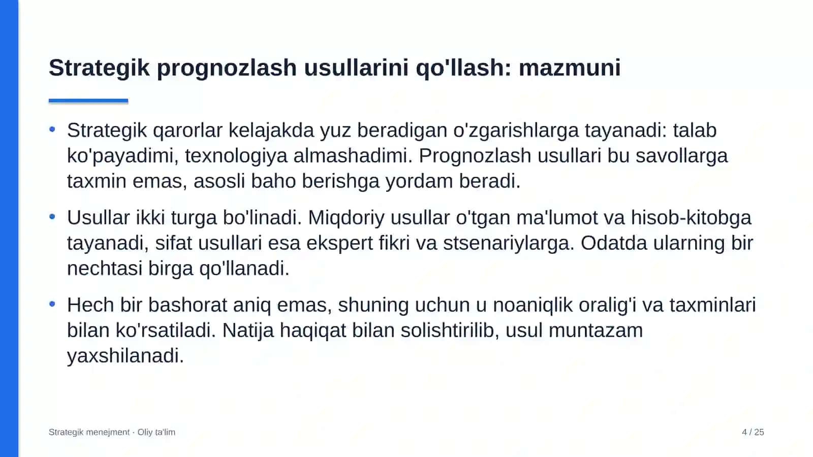 gid ekskursovodlik xizmatida strategik prognozlash usullarini qo'llash 4678 4