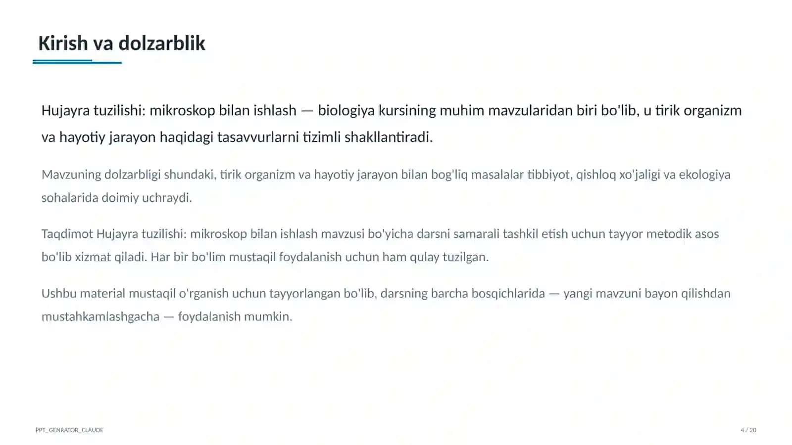 Hujayra tuzilishi: mikroskop bilan ishlash (5-sinf) 4
