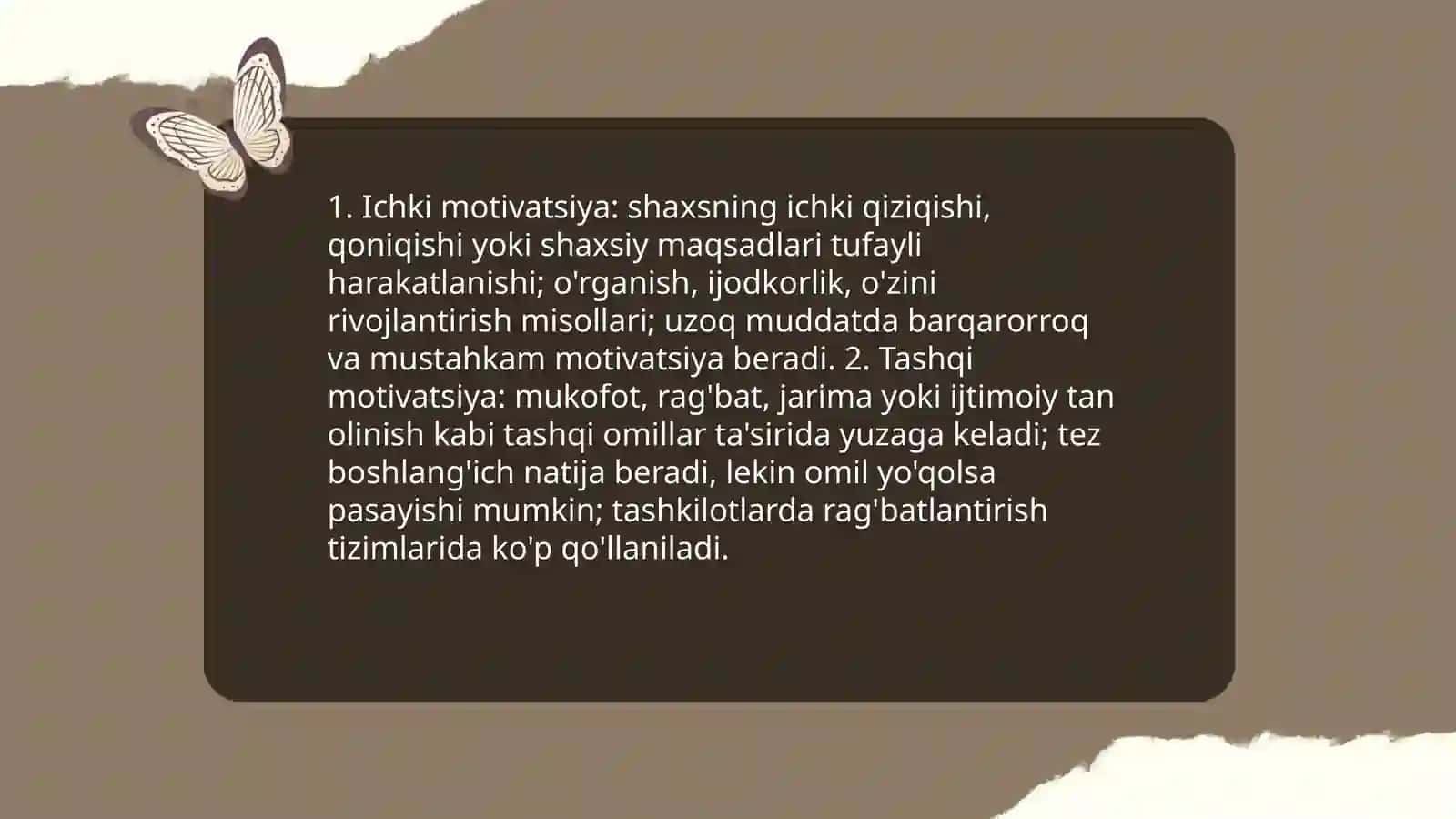 Psixologiyada motiv, motivatsiya, hissiyot, iroda tushunchasi 4