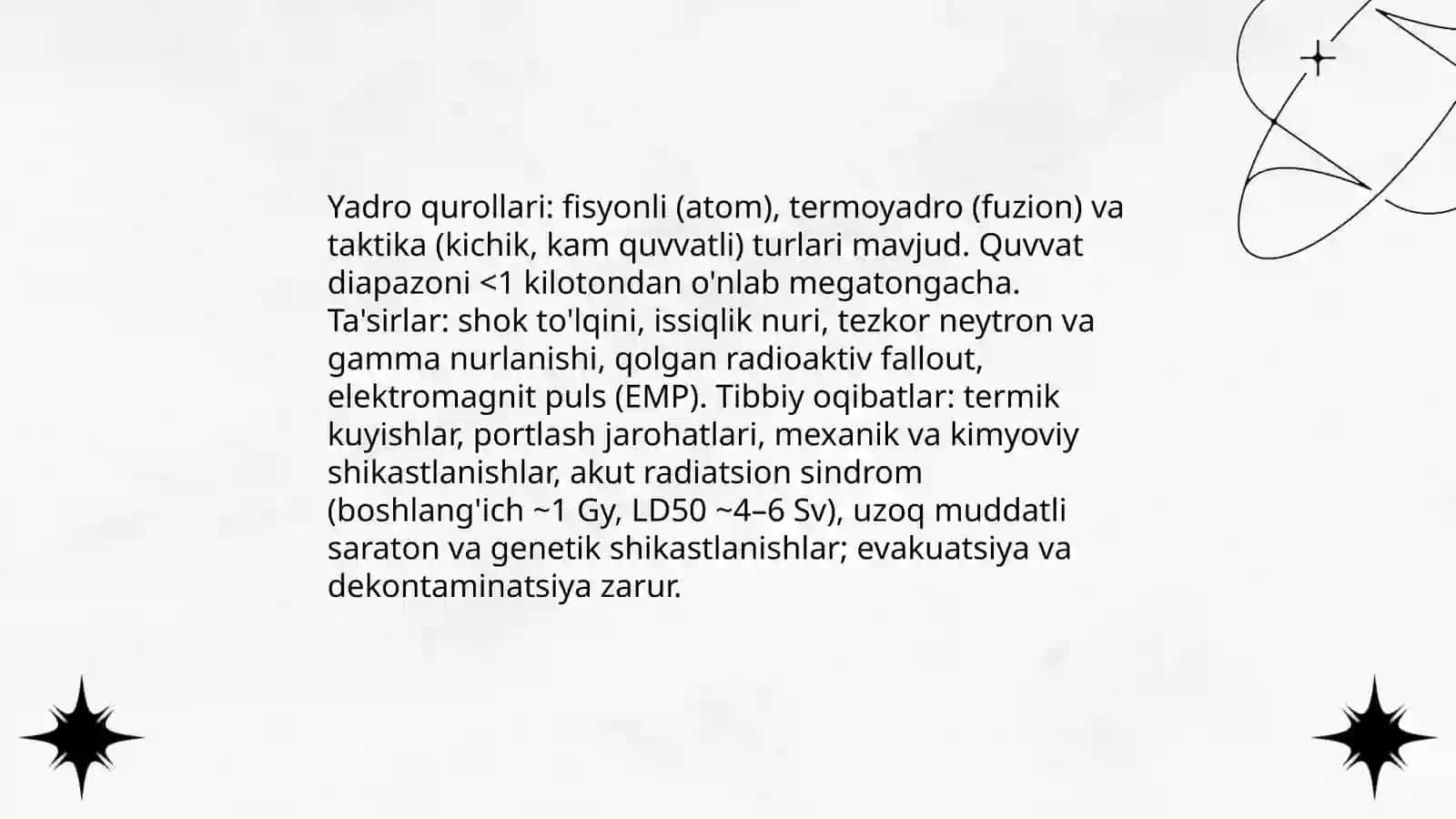 Ommaviy qirgʻin qurollarining umumiy tasnifi 4