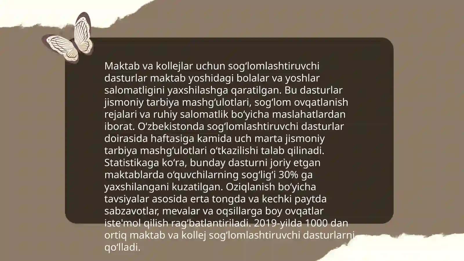 Sogʻlom Turmush Tarzini Targʻib Qilish 4