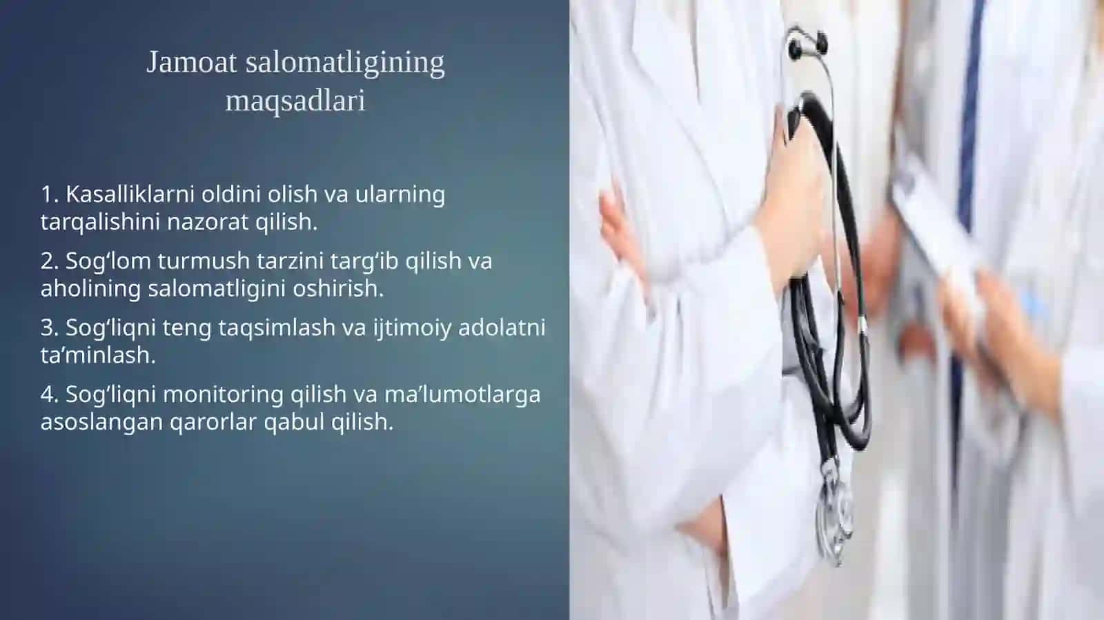 Jamoat salomatligi: Asosiy tushunchalar va belgilovchi omillar 4