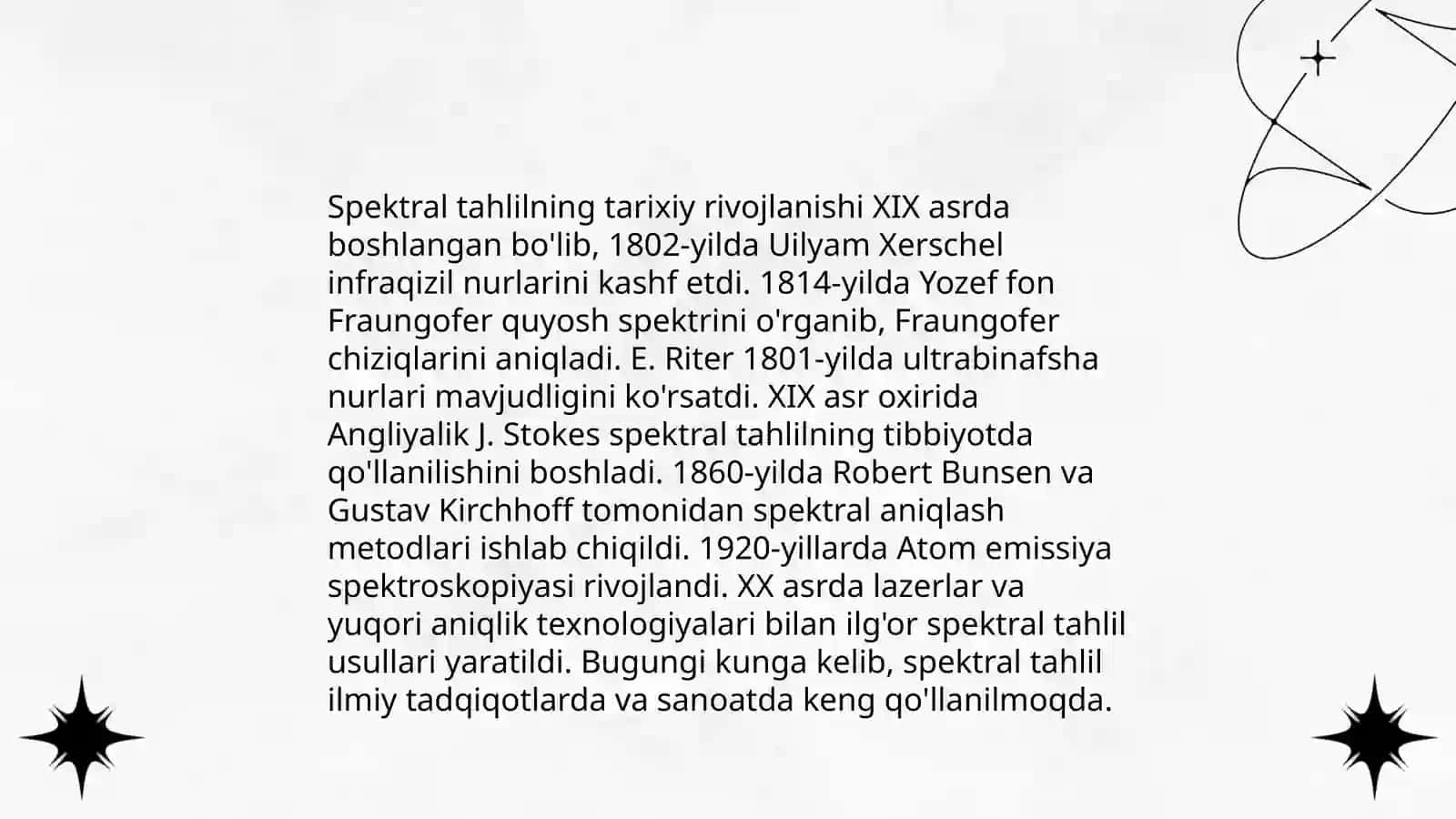 Spektral uskunalarning fizik mazmuni va spektral tahlilda qo`llaniladigan asbob-uskunalar 4