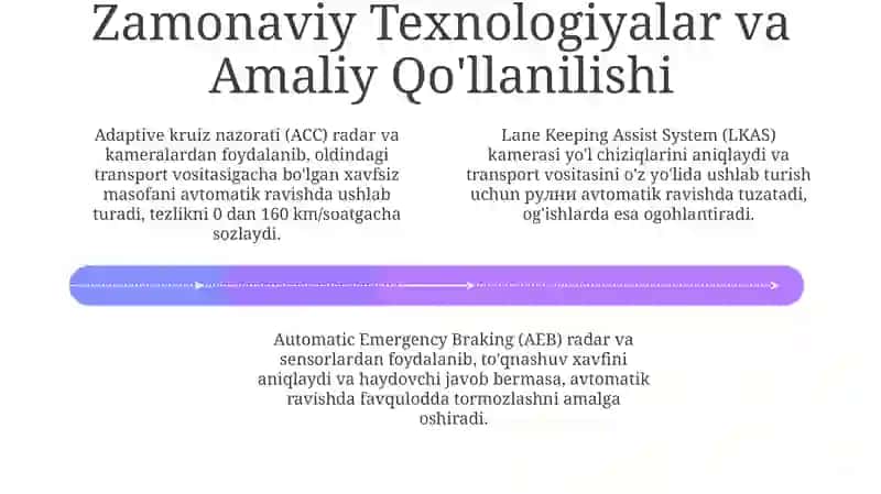 Avtomobil transportida xavfsizlikni nazorat qilish tizimlarining rivojlanishi va zamonaviy texnologiyalari 4