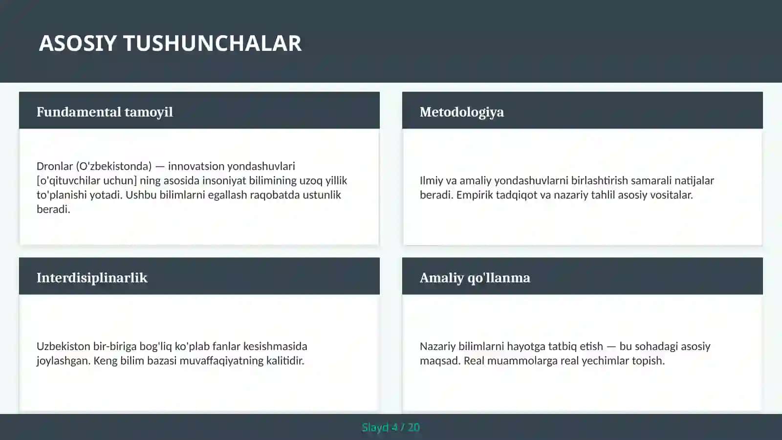 Dronlar (O'zbekistonda) — innovatsion yondashuvlari [o'qituvchilar uchun] 4