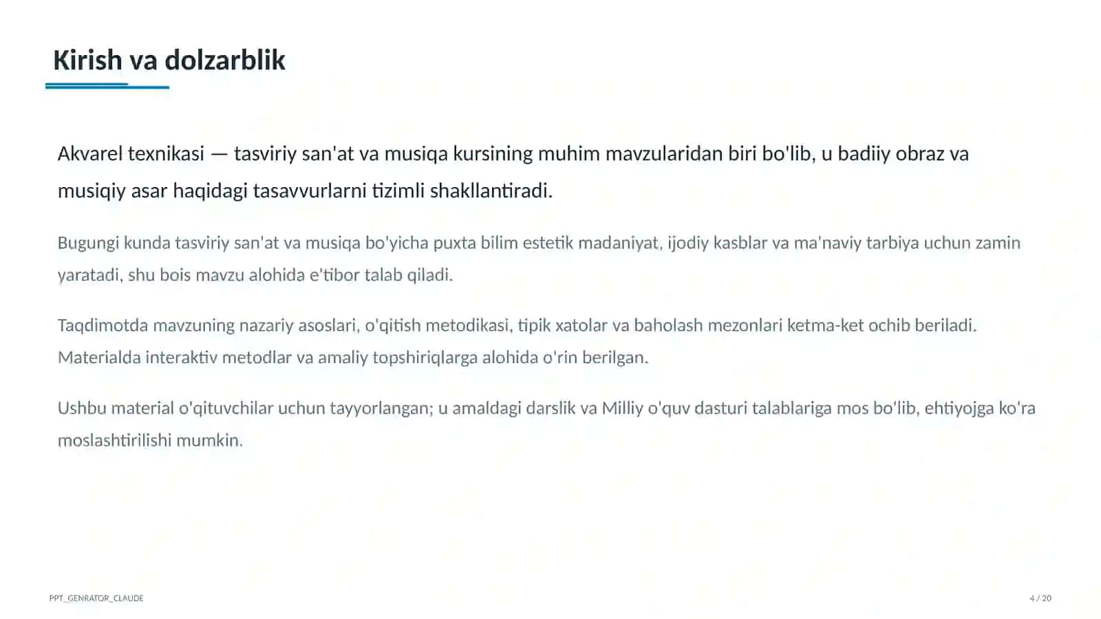 Akvarel texnikasi (5-sinf) 4