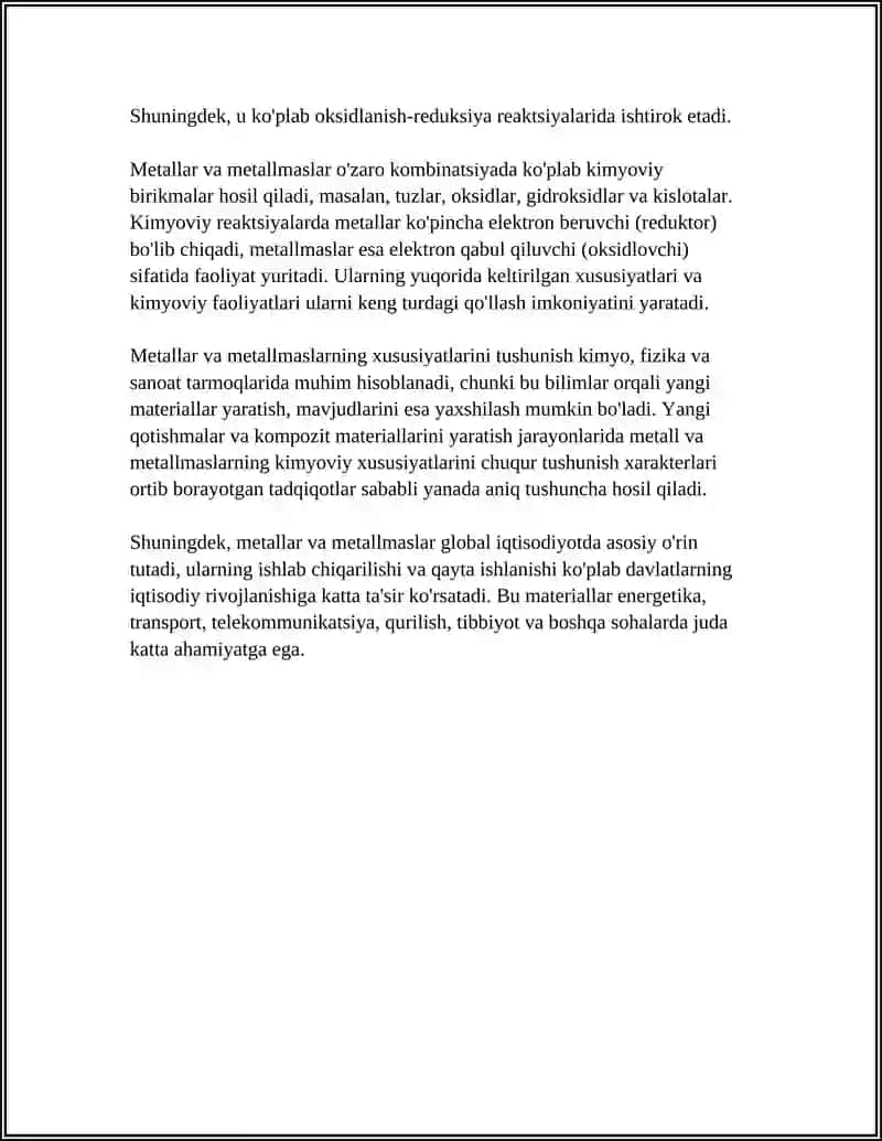 METAL VA METALMASLAR HAQIDA TUSHUNCHA 4