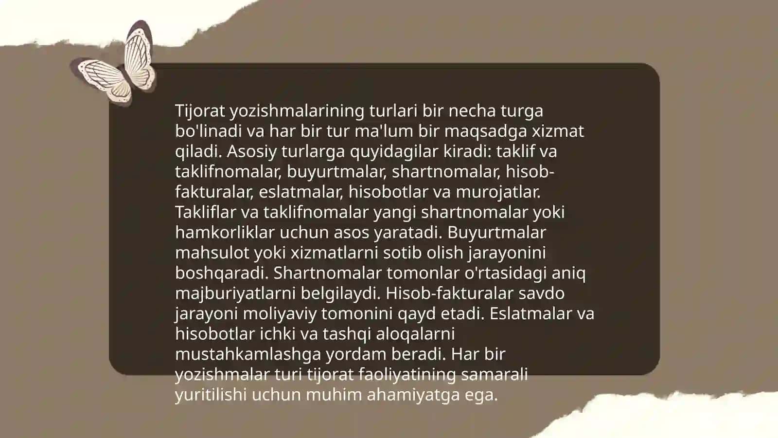 Diplomatik va tijorat yozishmalari 4