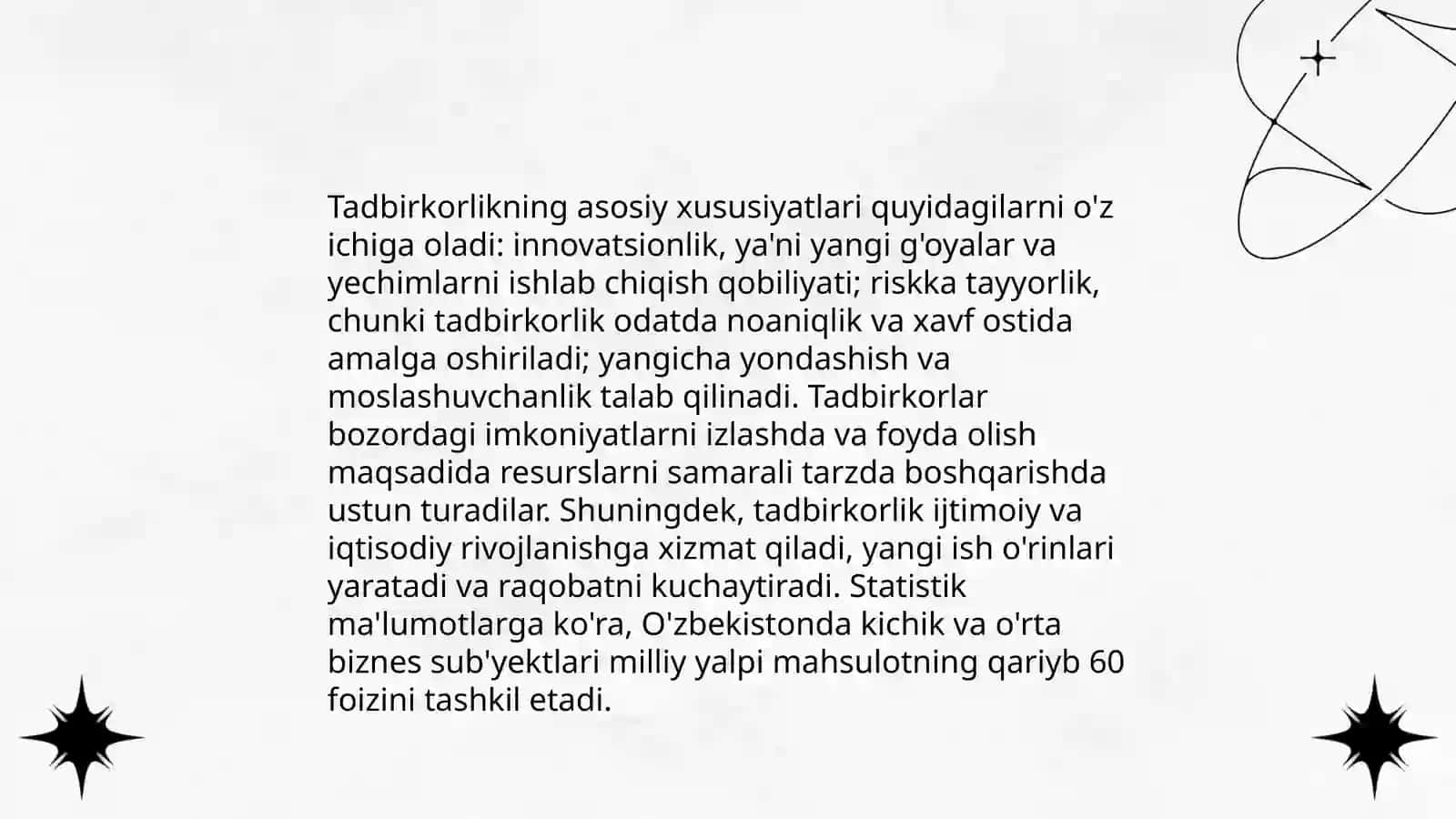 Kichik biznes va tadbirkorlikning mohiyati 4