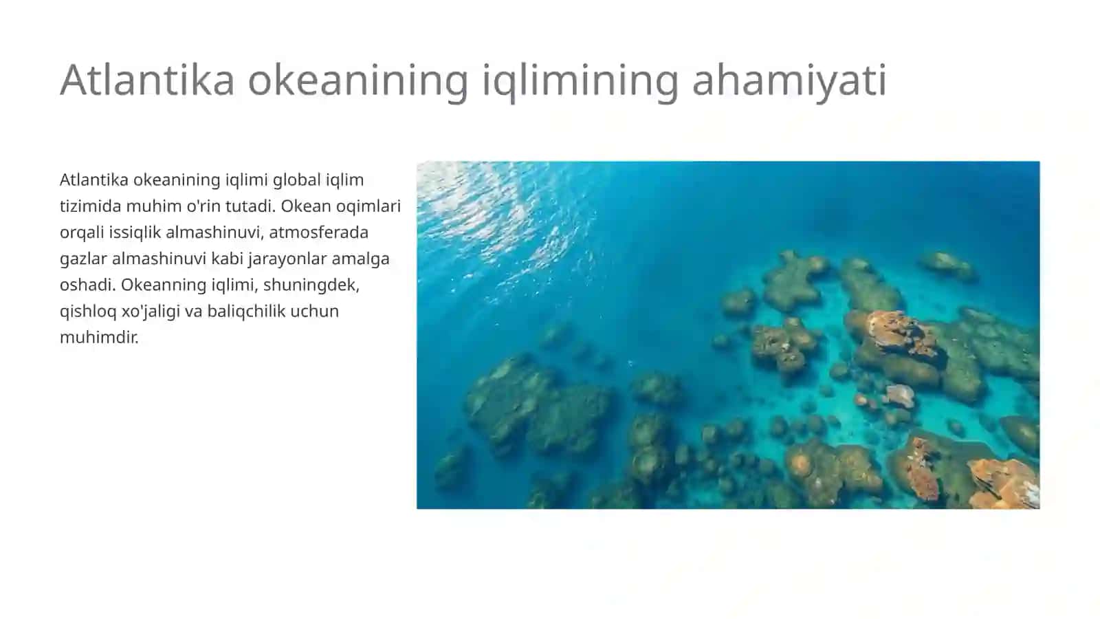 Atlantika okeanining iqlimi va dengiz oqimlari 4