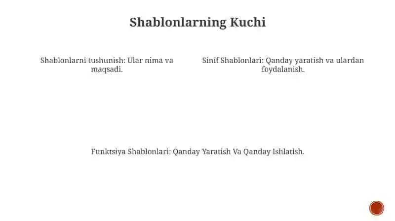 Shablonlar bilan ishlash 4