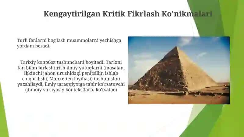 Tarix fanini boshqa fanlar bilan integrasiya qilishning afzalliklari 4