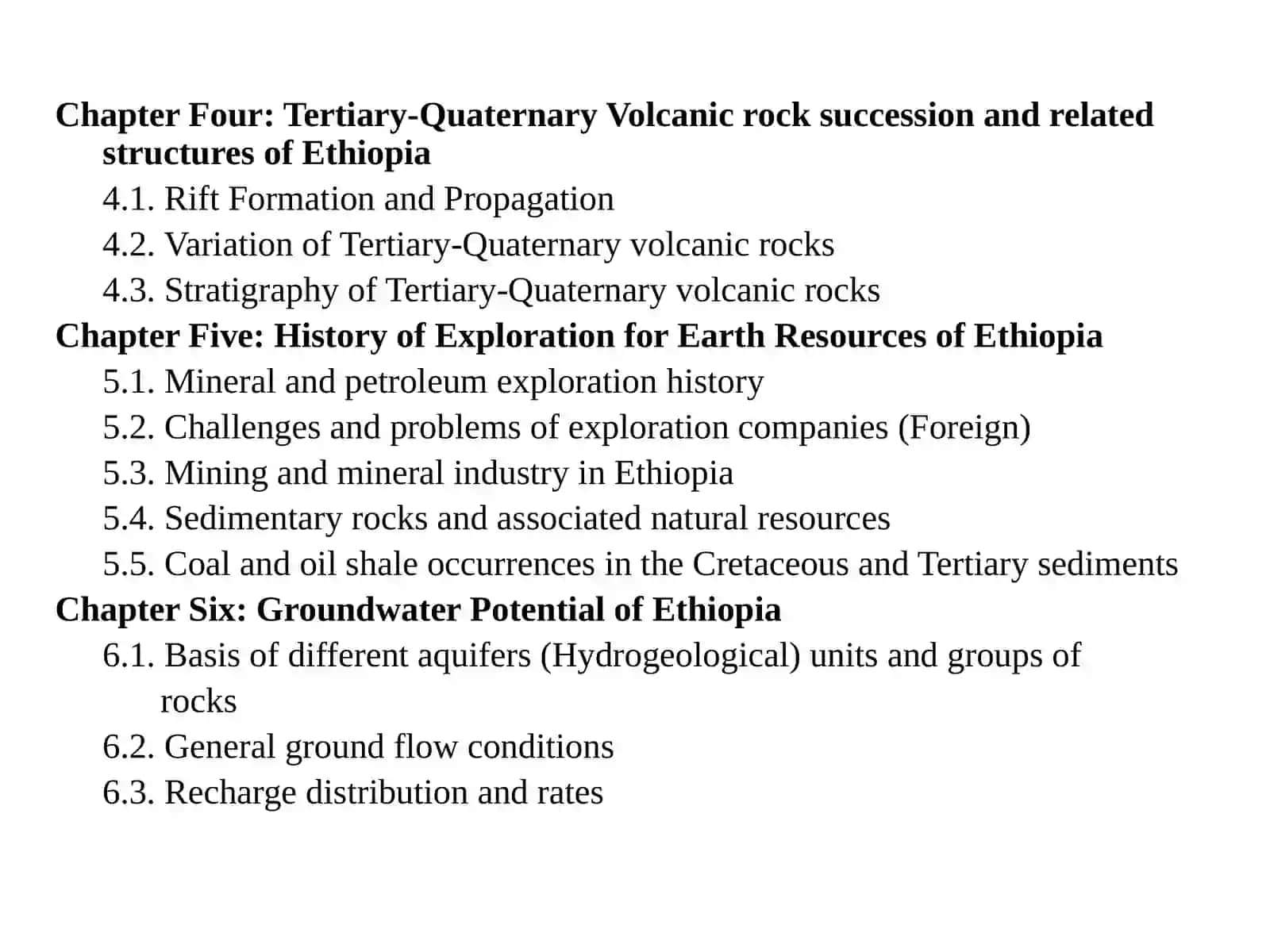 Geology and Geologic Resources of Ethiopia (Geology of Ethiopia) 4