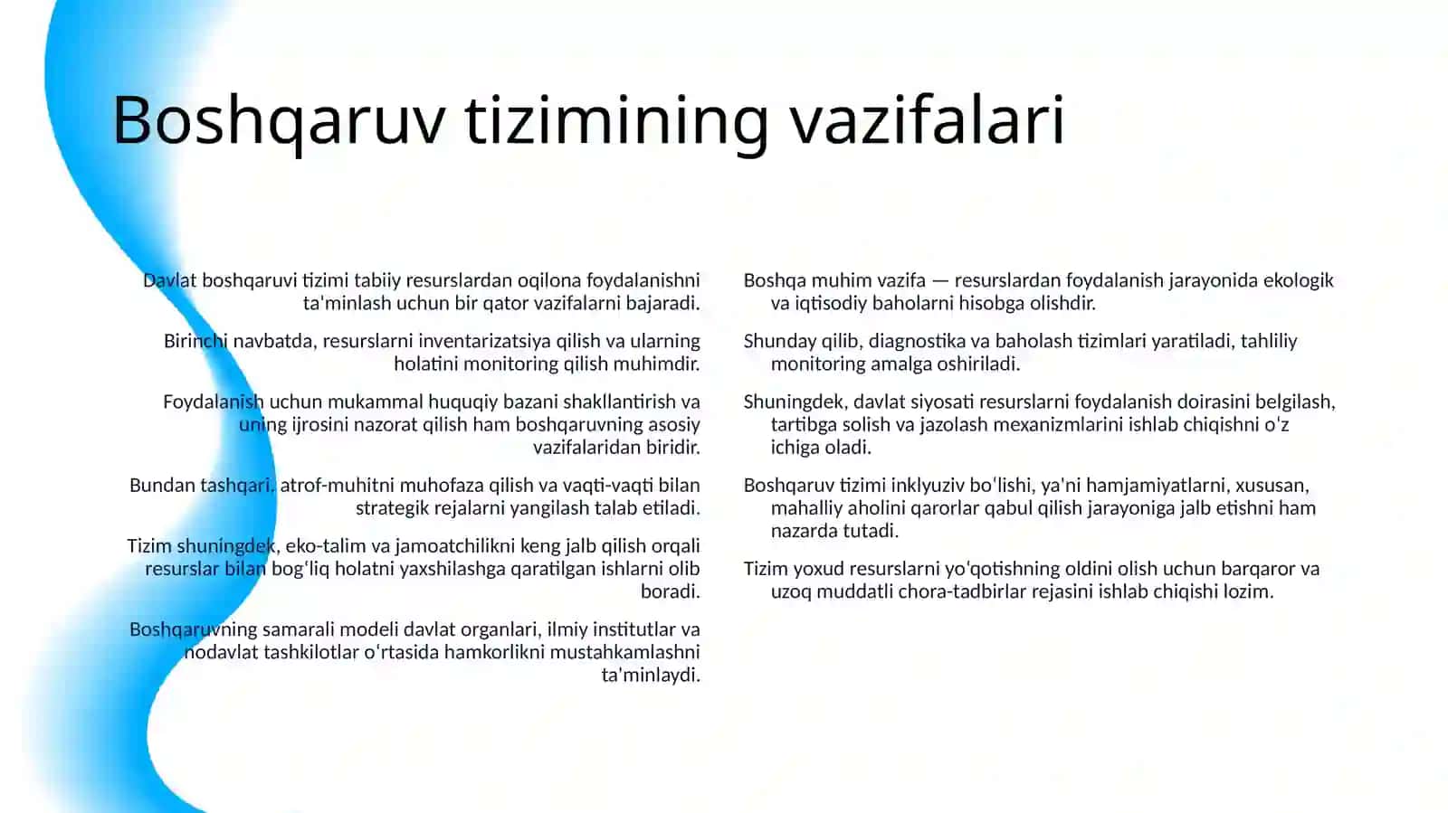 TABIATDAN OQILONA FOYDALANISHNING DAVLAT BOSHQARUVI 4