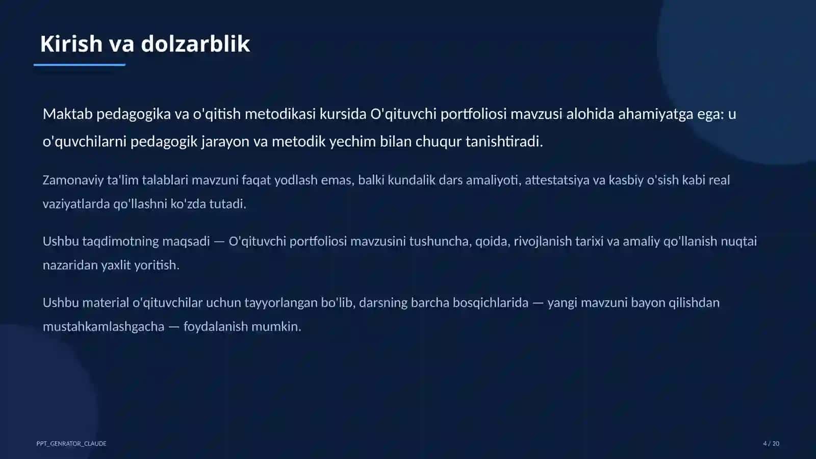 O'qituvchi portfoliosi 4