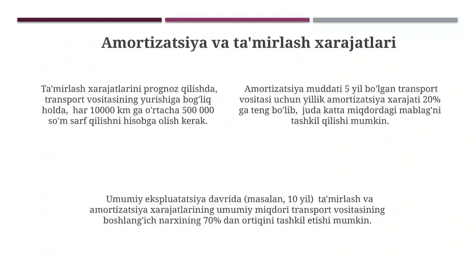 Transport vositalari tannarx muhandisligi tushunchalari va asosiy tamoyillari 4