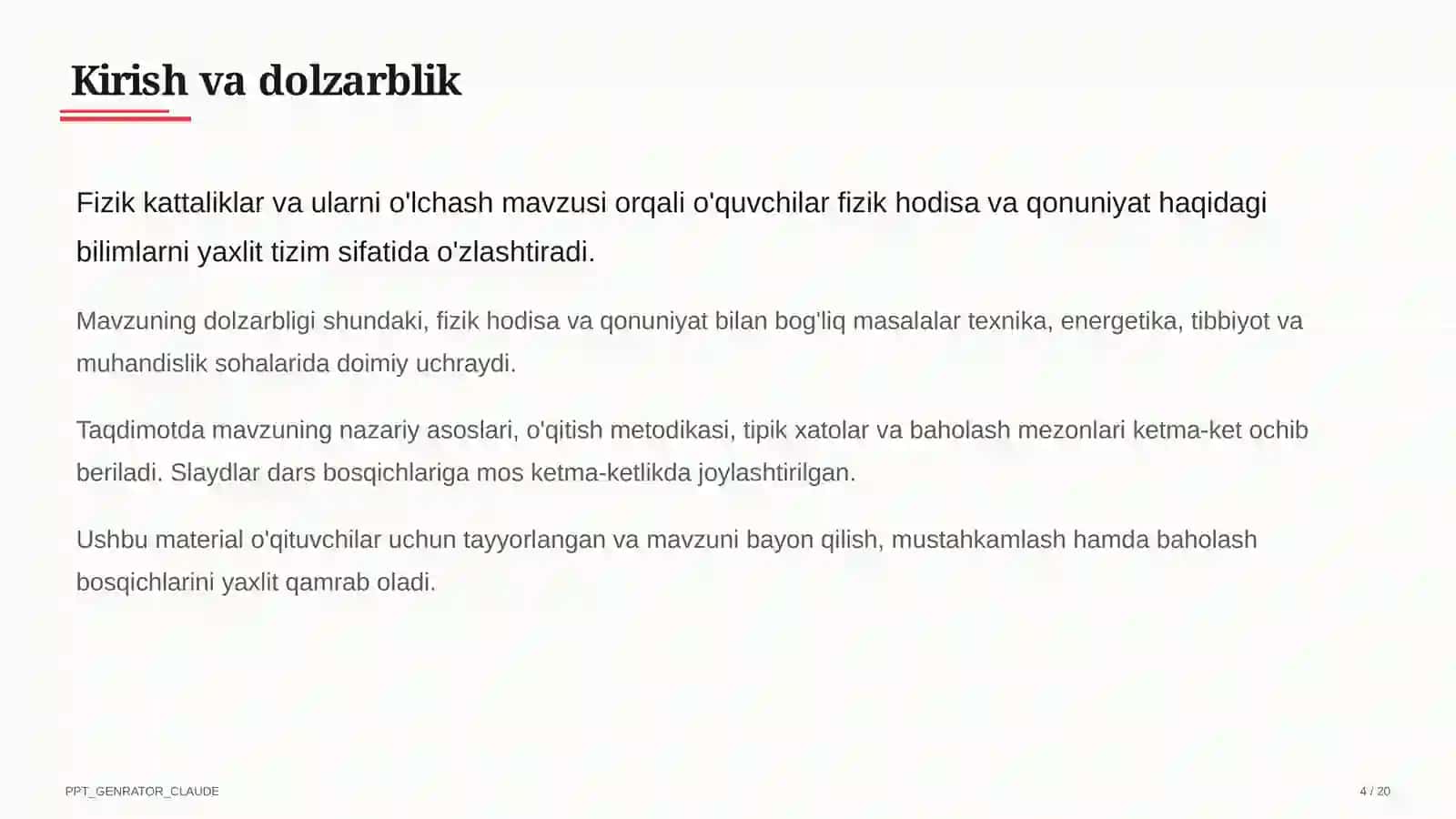 Fizik kattaliklar va ularni o'lchash (6-sinf) 4