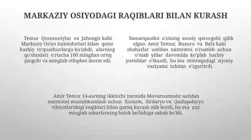 Amir Temur tashqi siyosati 4