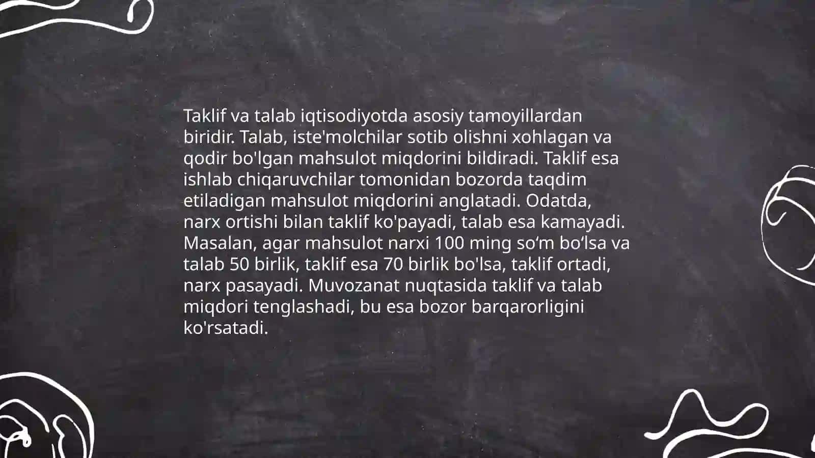 Iqtisodiyot nazariyasi, narx 4