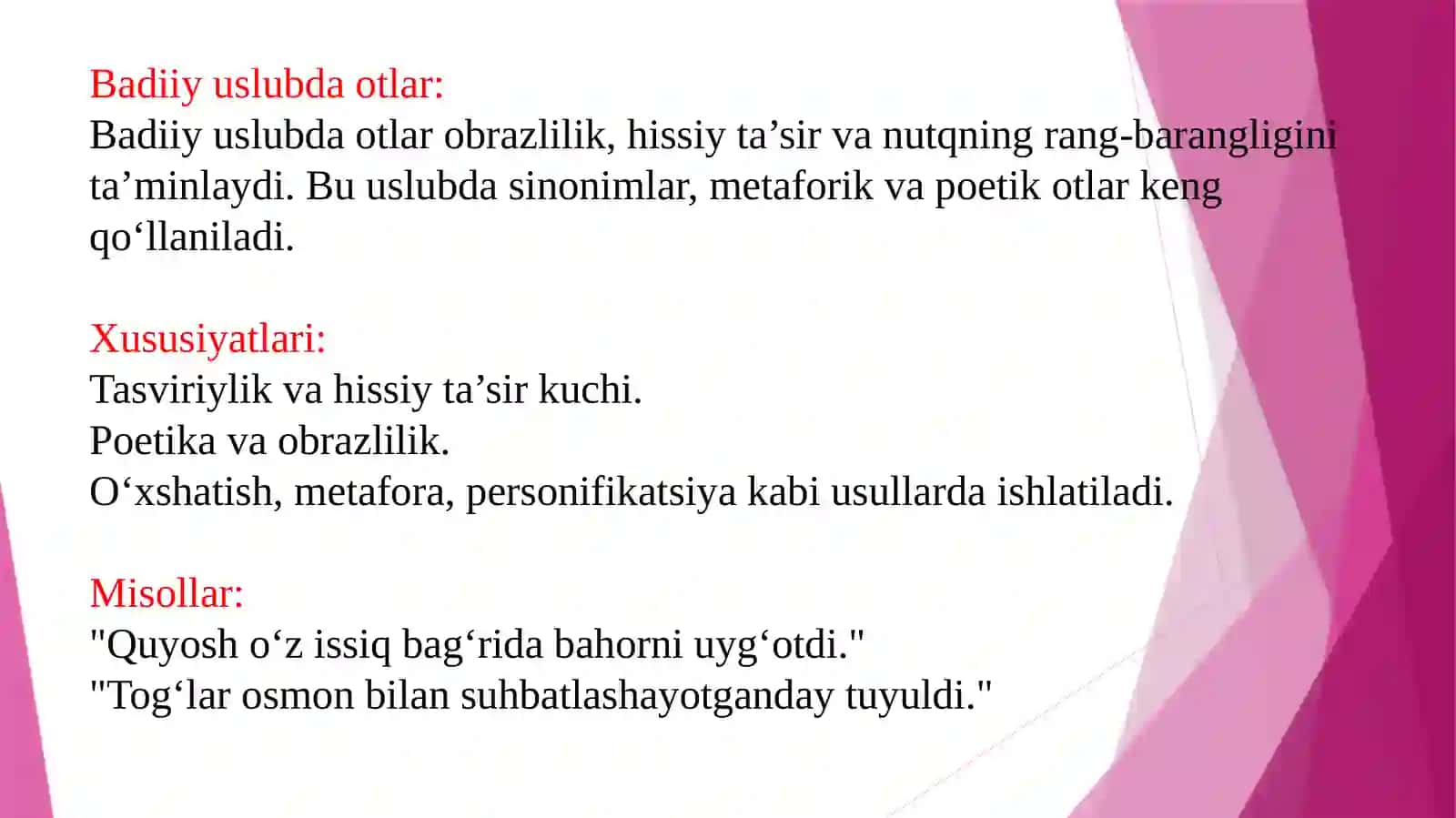 Morfologik uslubiyati 4