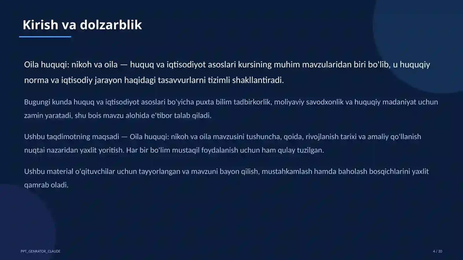Oilа huquqi: nikoh va oila (9-sinf) 4
