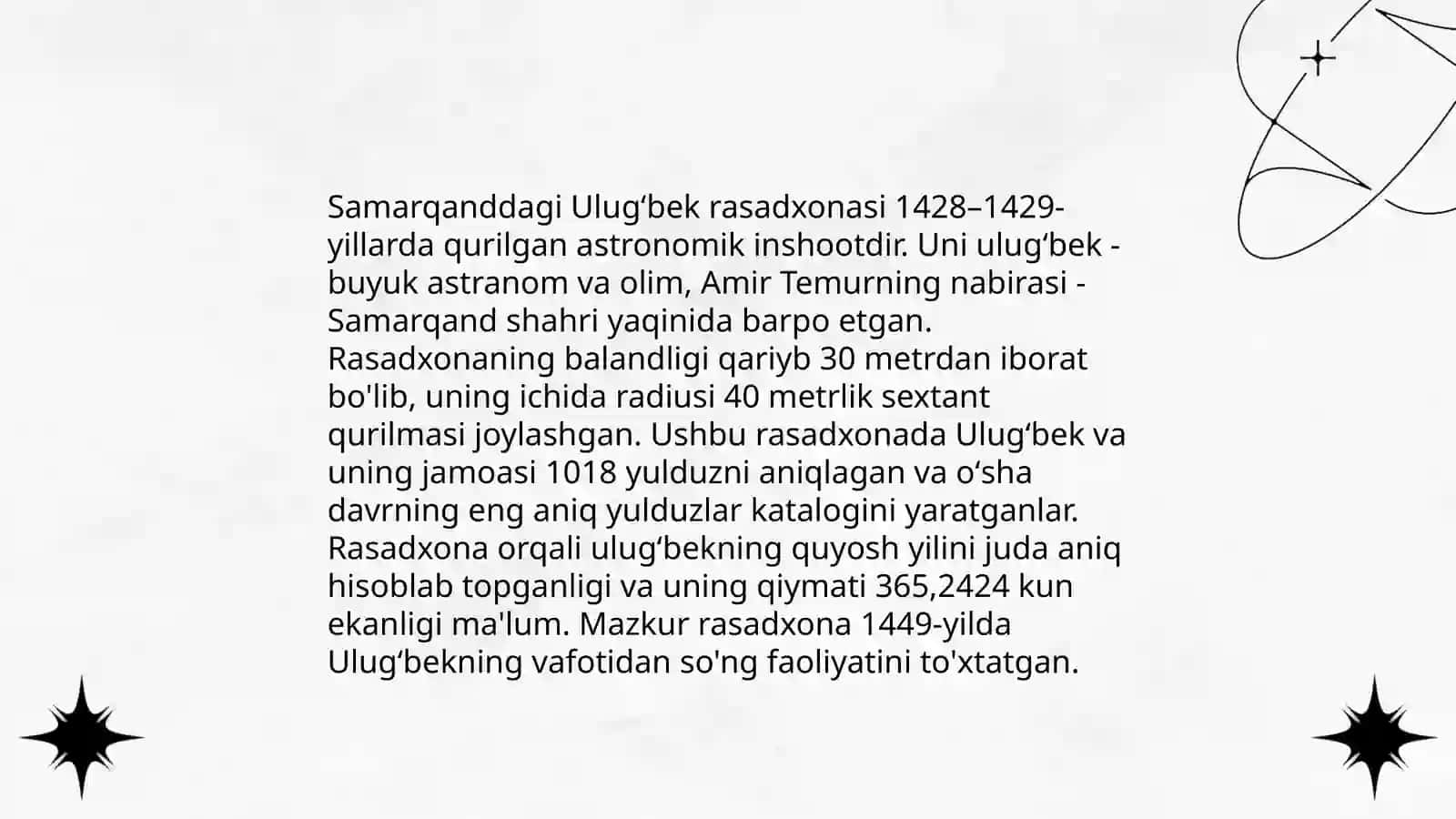 Mirzo Ulugʻbek - davlat arbobi va buyuk olim 4