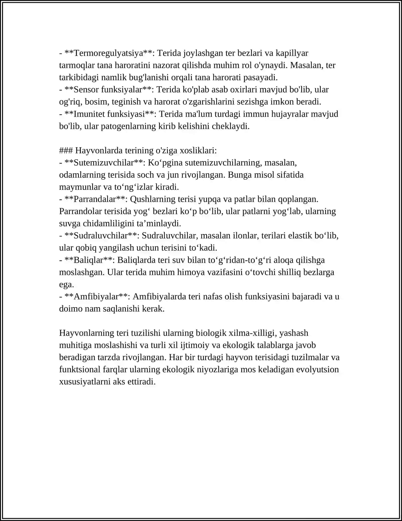 TERINING HOSILA ORGANLARI (TUYOQ, SHOX, YELIN) TUZILISHINI TIRIK HAYVONLAR DA O'RGANISH 4