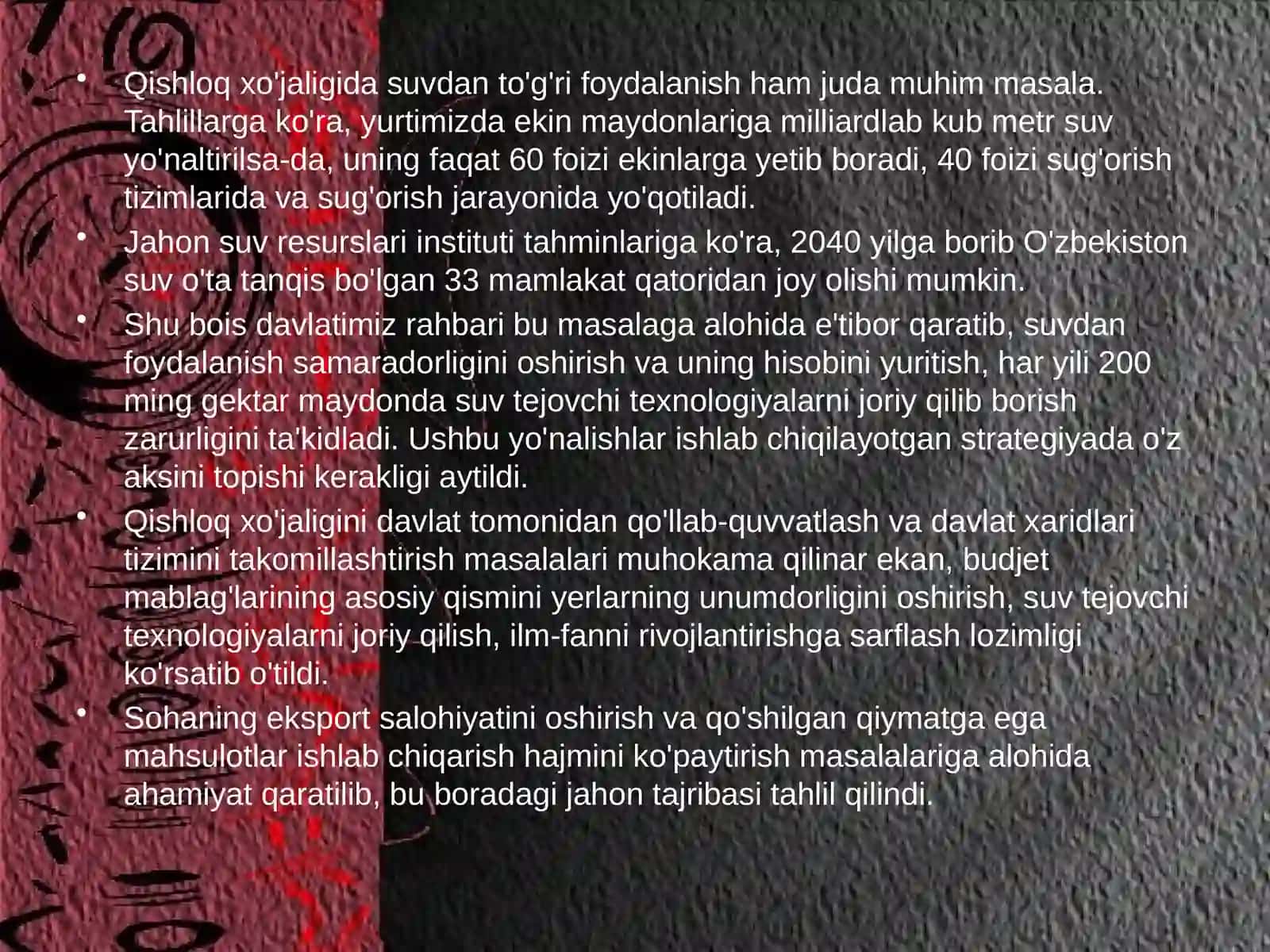 Mustaqillikyillarida qishloq xo'jaligi va sanoat sohasidagi o'zgarishlar 4