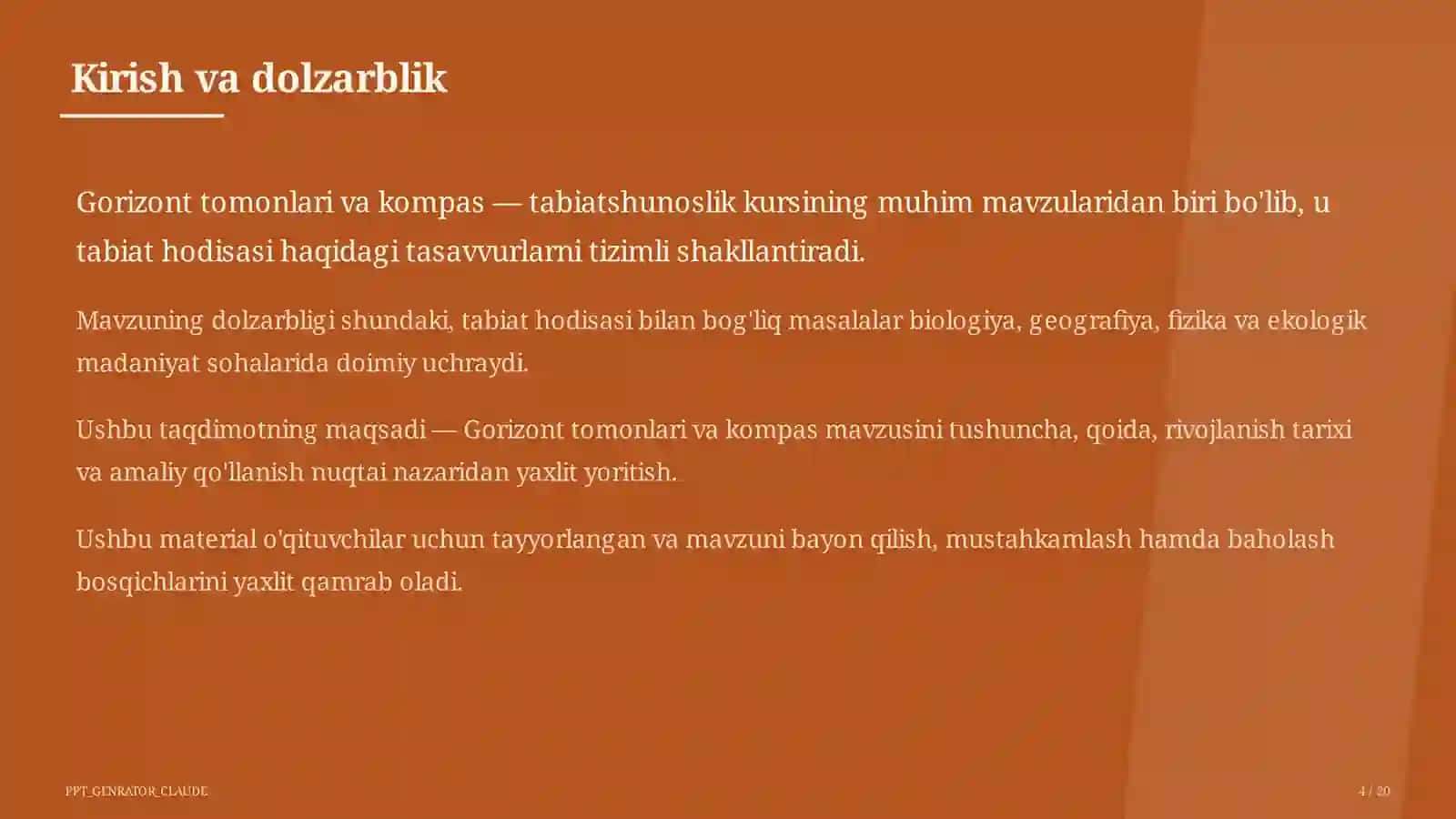 Gorizont tomonlari va kompas (3-sinf) 4