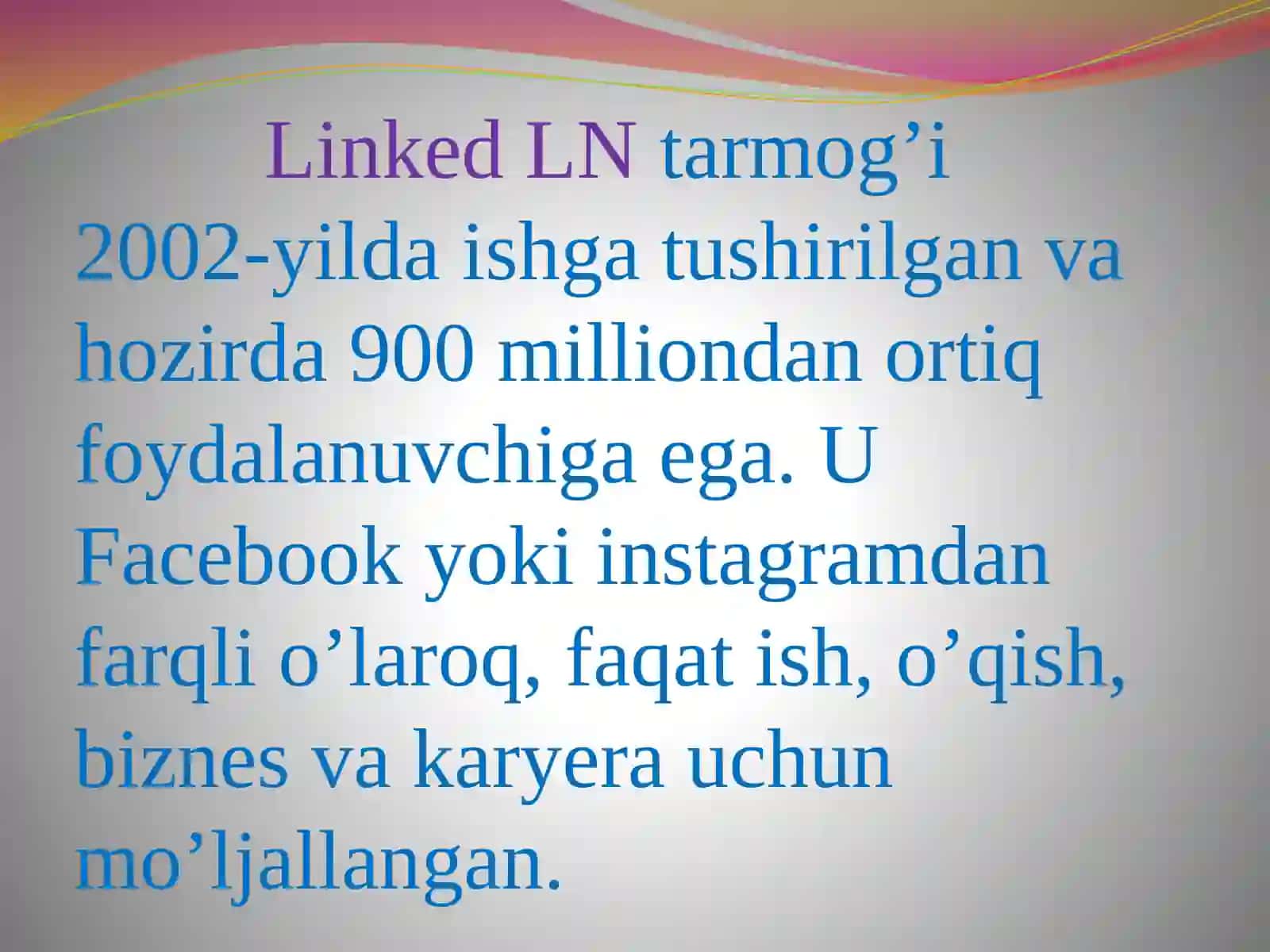 Linked LN professional profil ochish va portfell yaratish mavzusida tayyor slayd taqdimoti. 4