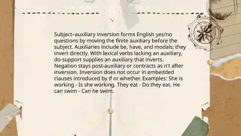 Syntactic inversion 4
