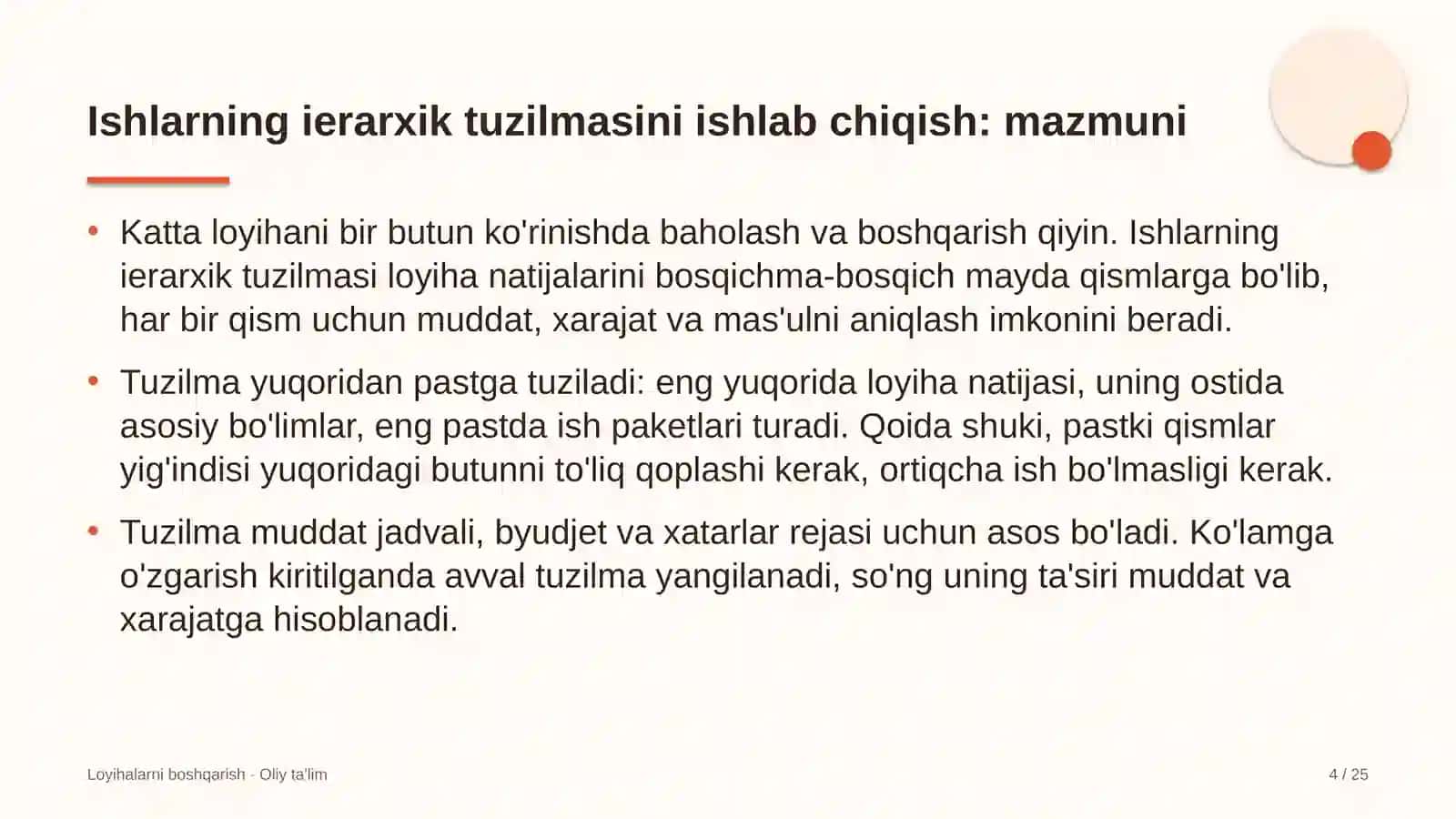 xo'jalik mollari do'konlarida ishlarning ierarxik tuzilmasini ishlab chiqish 4537 4