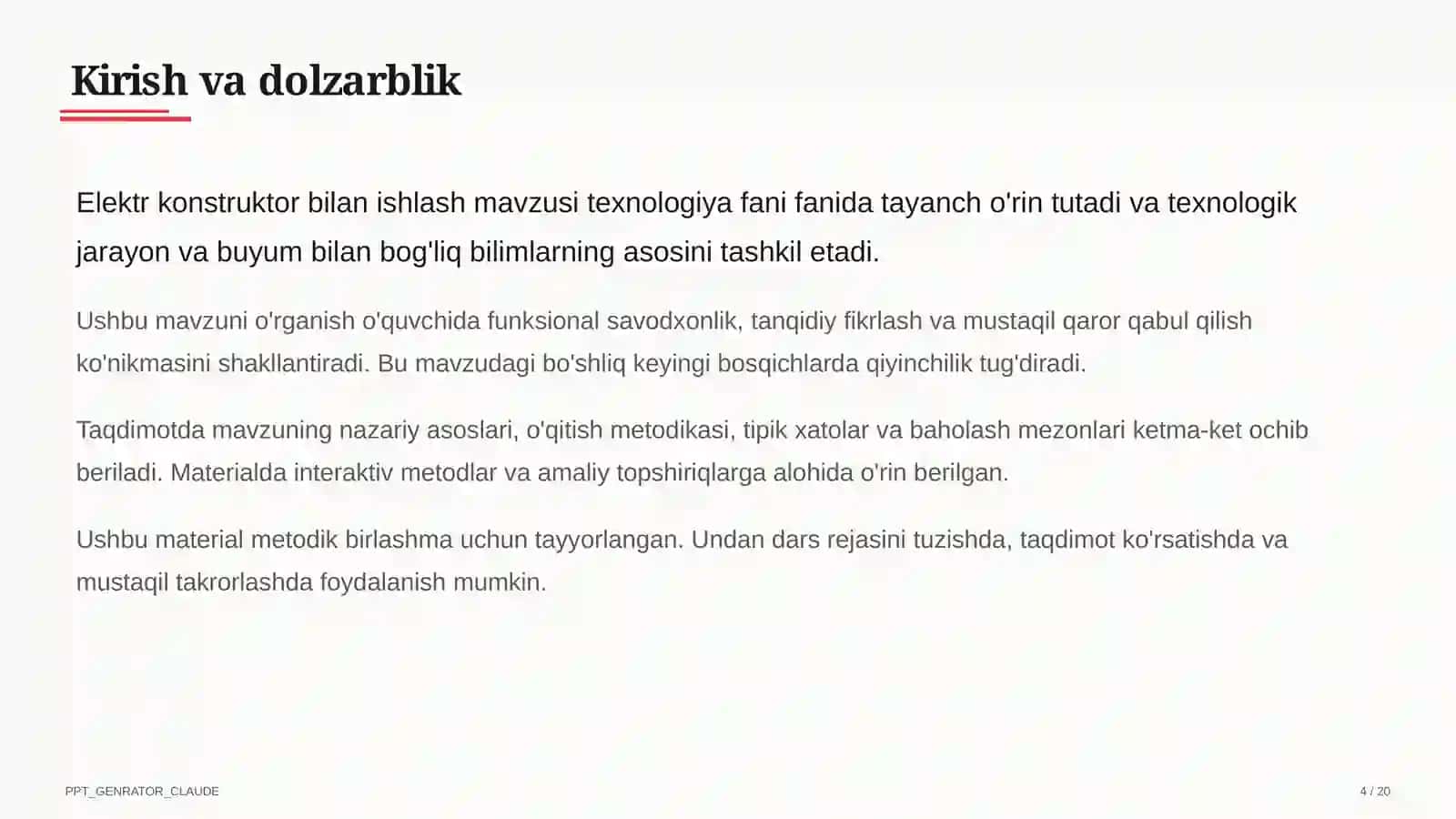 Elektr konstruktor bilan ishlash (4-sinf) 4