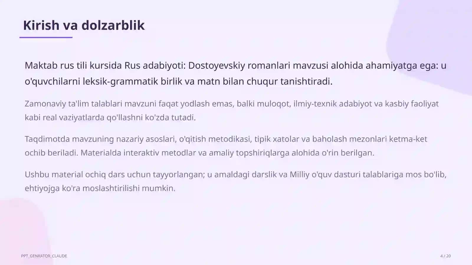 Dostoyevskiy romanlari (11-sinf) 4