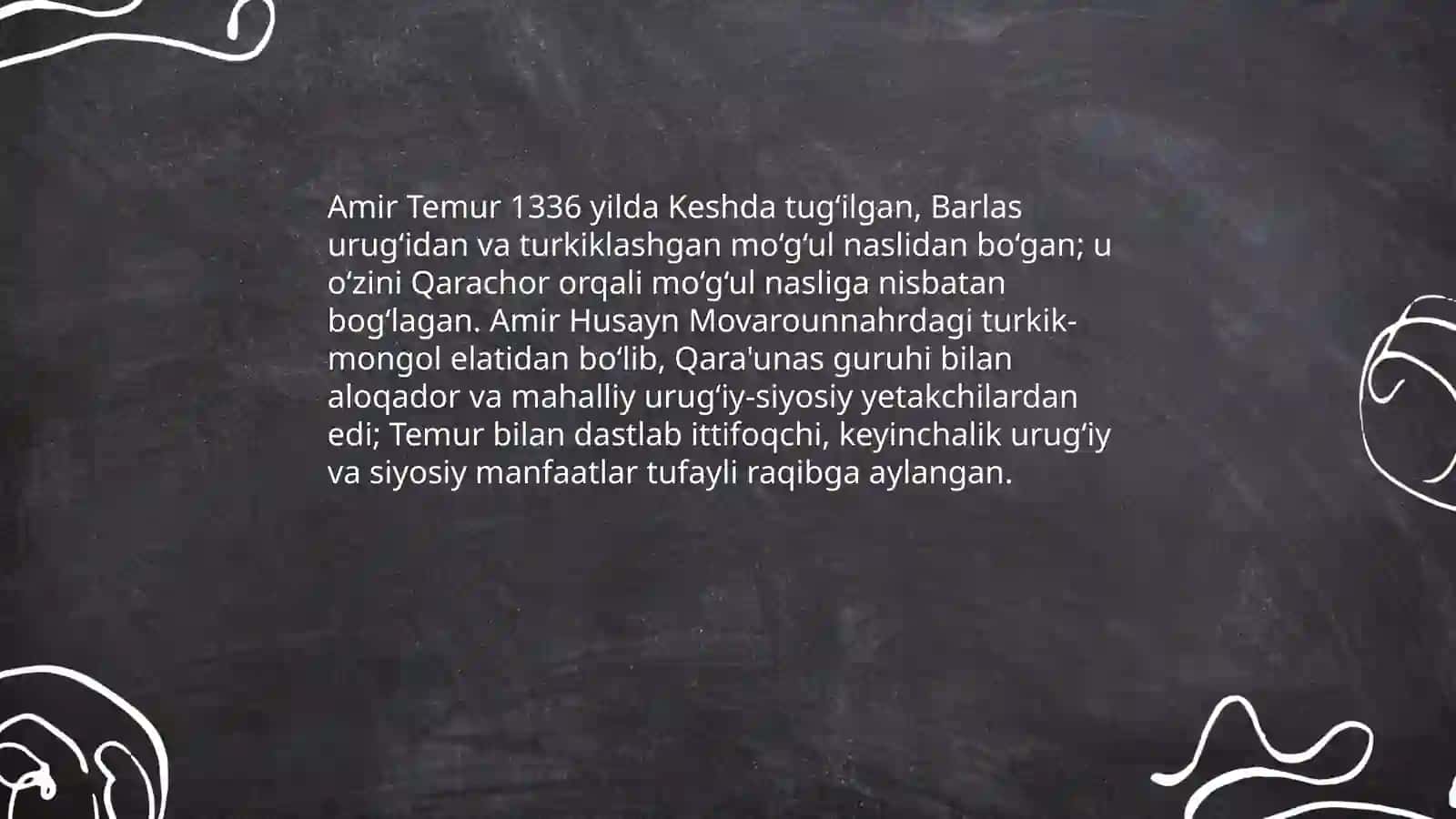 Amir Temur bilan Amir Husayn movarnahrda 4