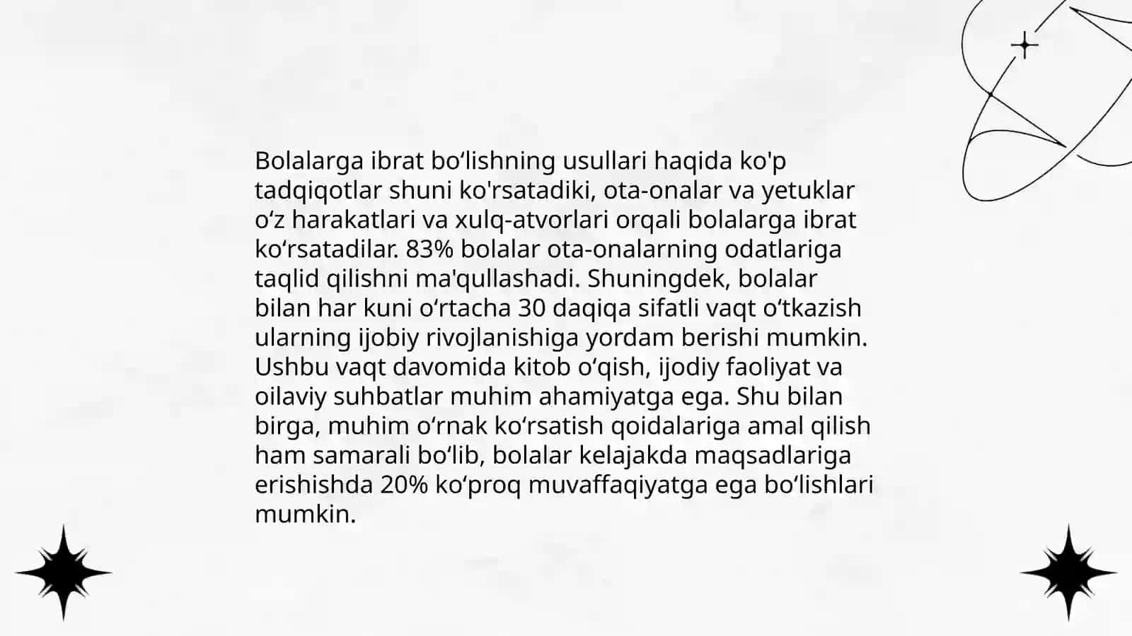 Oiladagi shaxsiy namuna boʻla olish uslubi 4