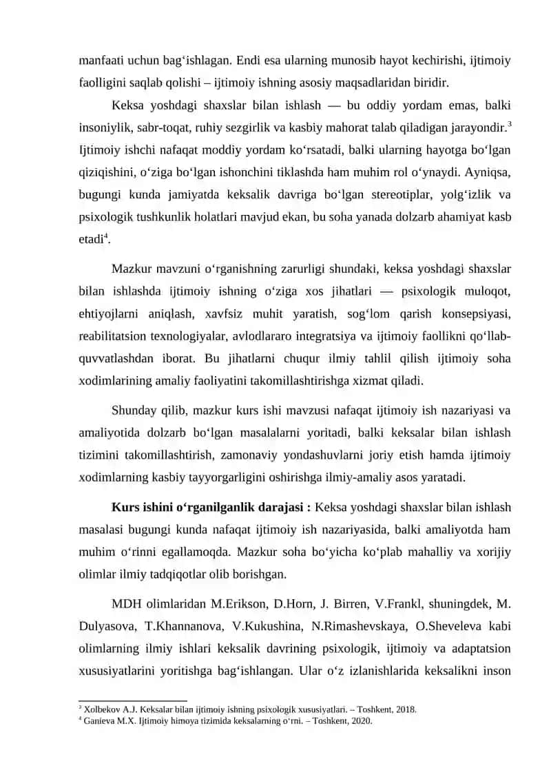 Pansionatlardagi keksalar bilan ijtimoiy ishining psixologik jihatlari 4