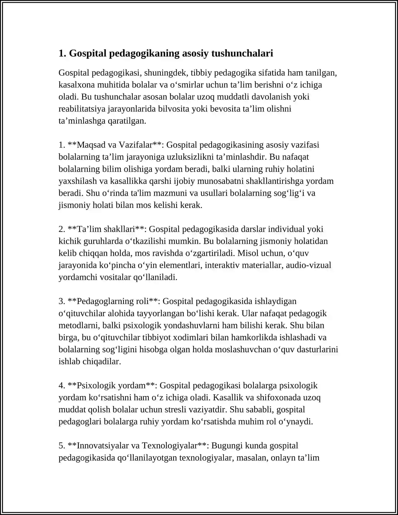 GOSPITAL PEDOGOGIKA FANING ASOSIY TUSHUNCHALARI, TAKLIFLARI VA UNING TARIXI 4