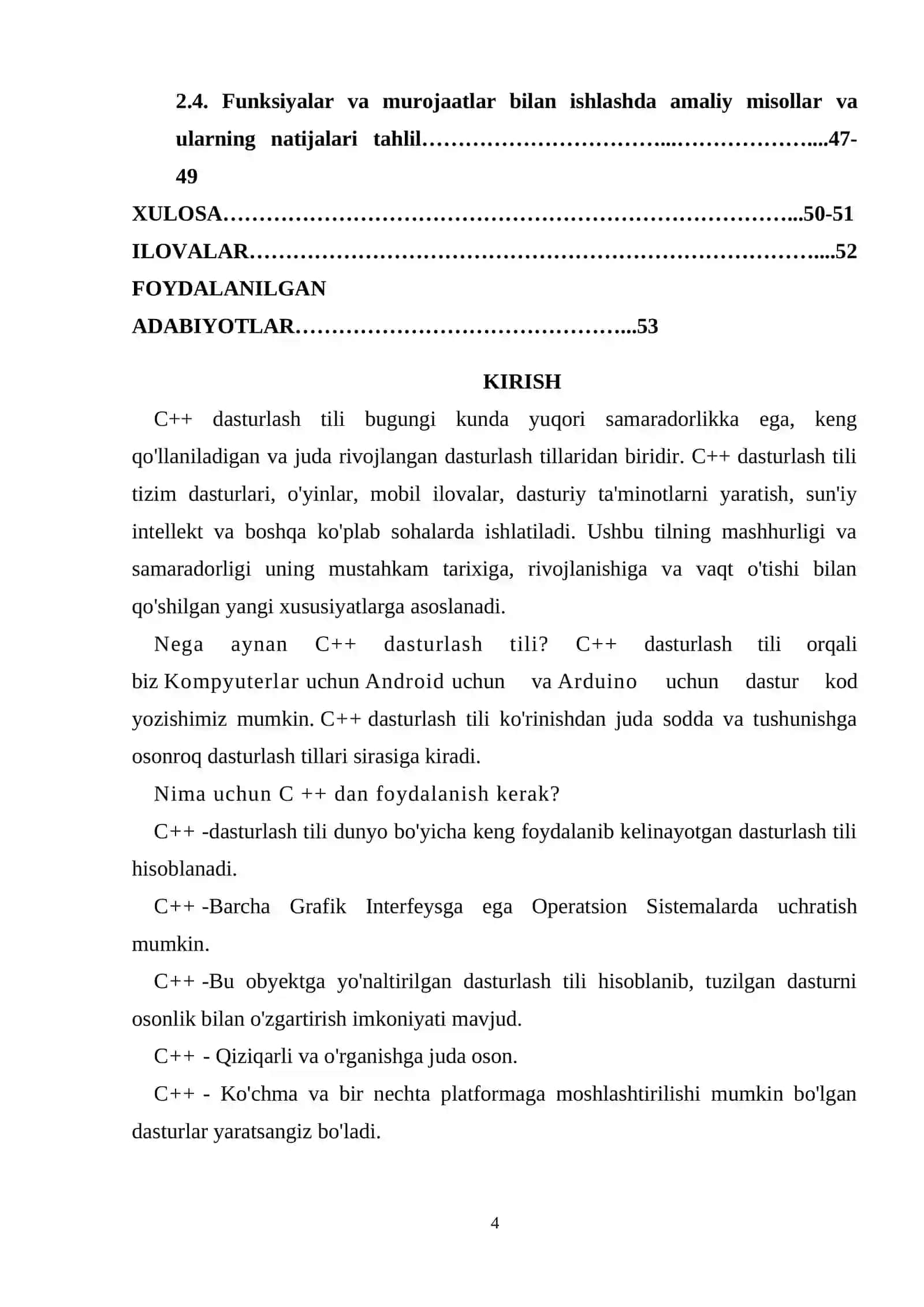 C++ DA FUNKSIYALAR VA MUROJAATLAR 4