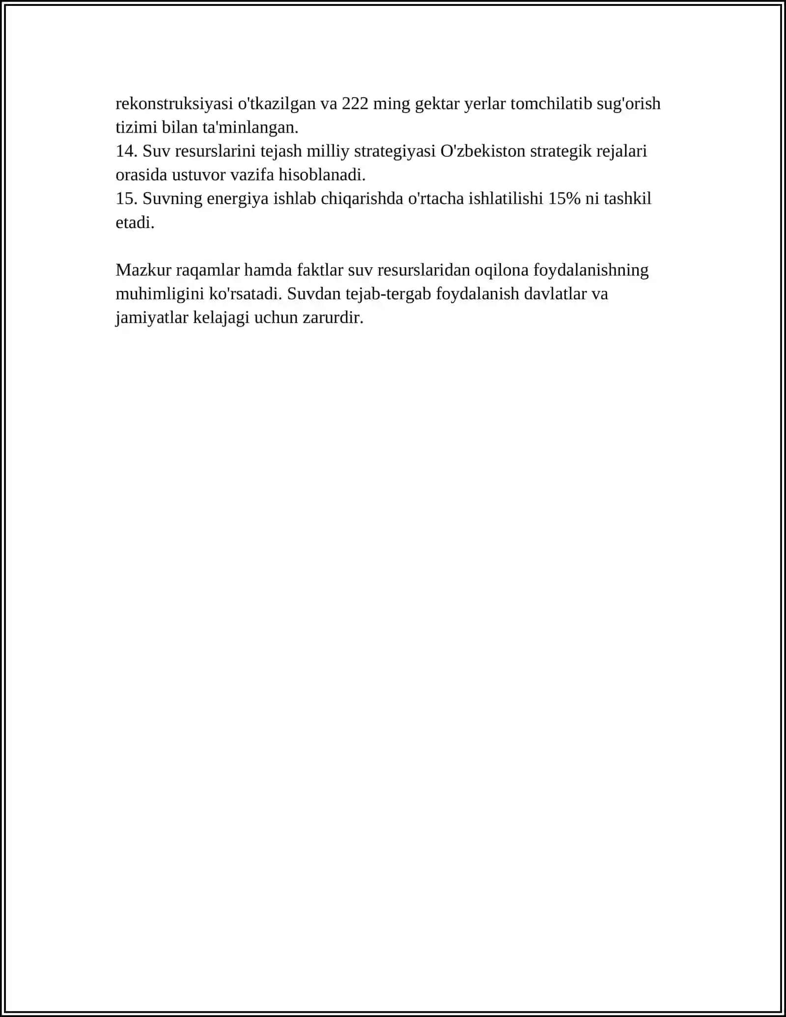 TABIIY RESURSLARDAN OQILONA FOYDALANISH MUAMMOLARI 4