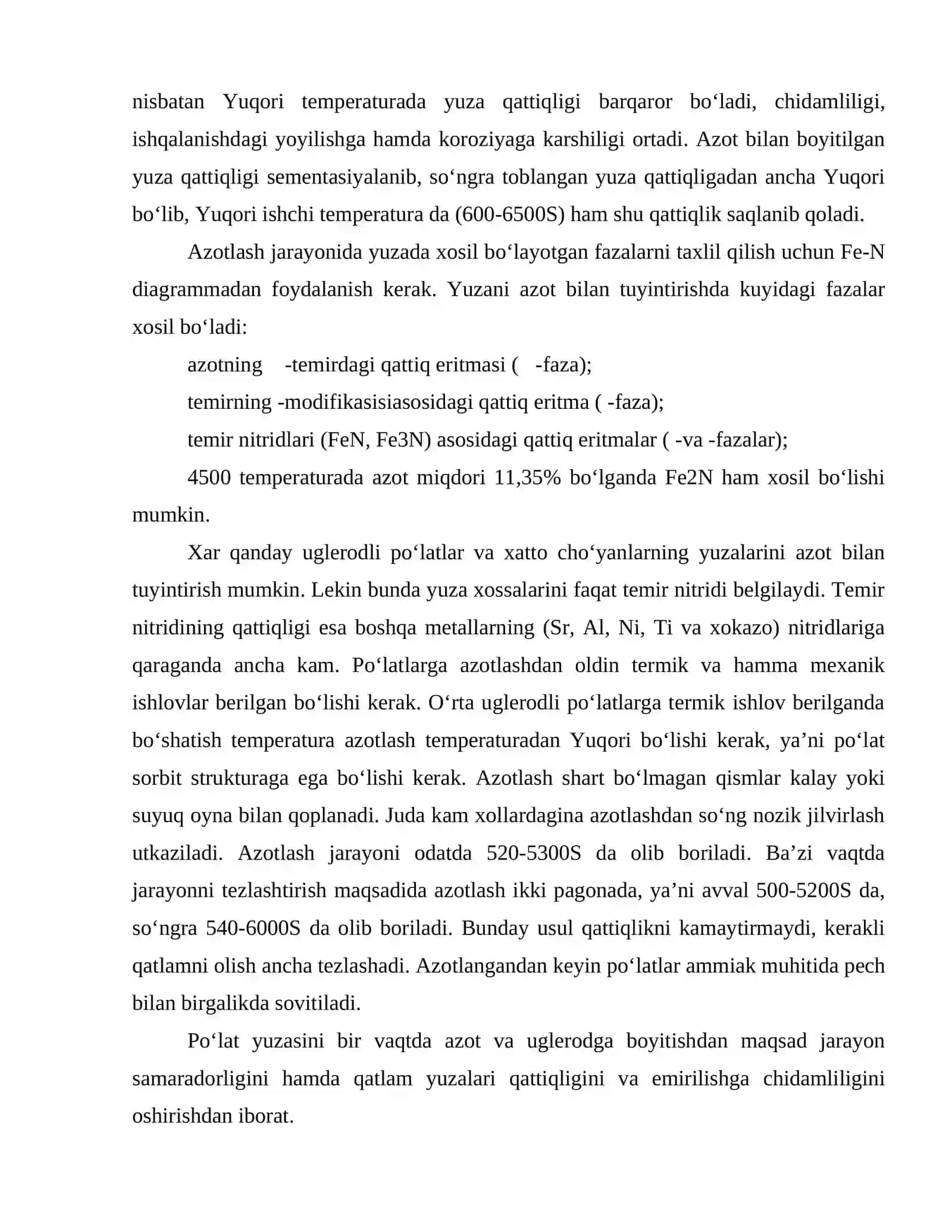 Poʻlatlarni kimyoviy termik ishlash 4