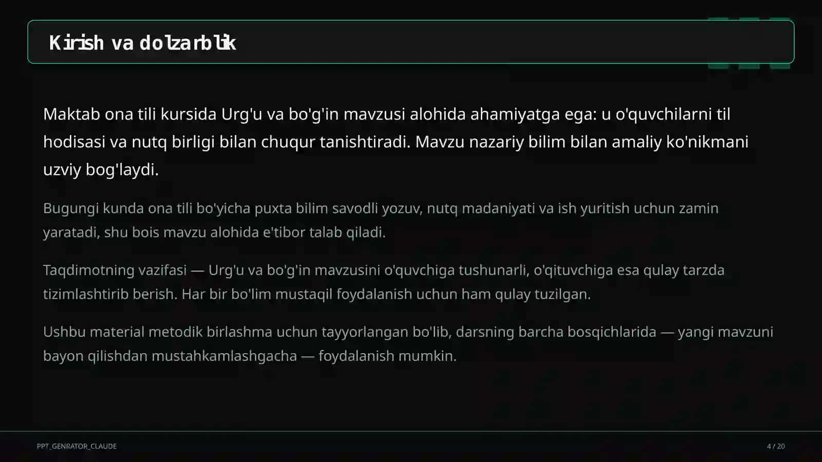 Urg'u va bo'g'in (5-sinf) 4