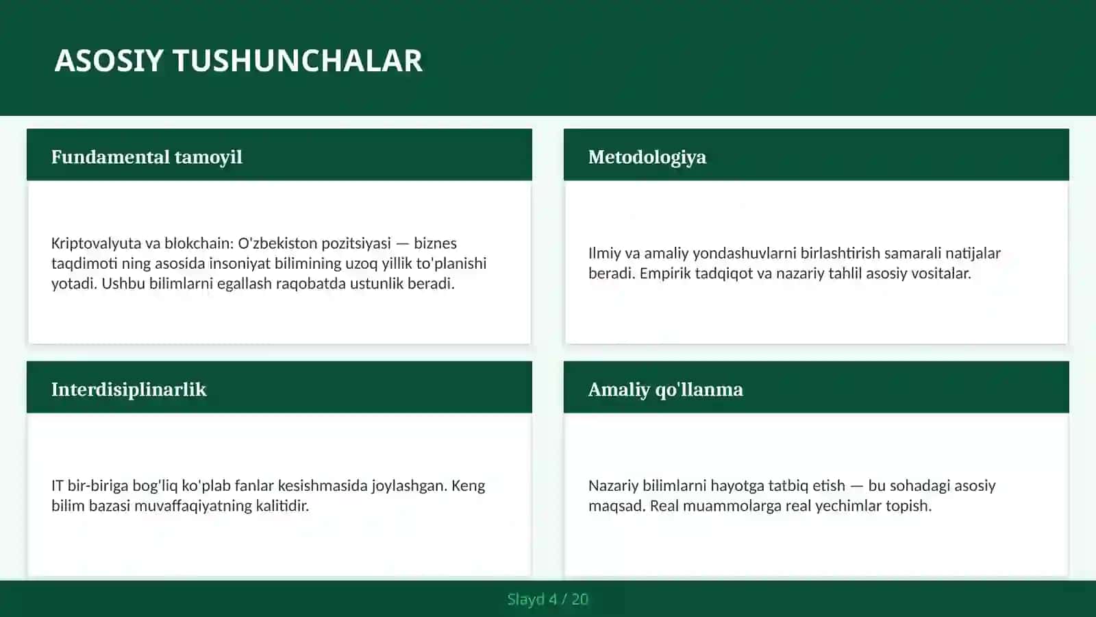 Kriptovalyuta va blokchain: O'zbekiston pozitsiyasi — biznes taqdimoti 4