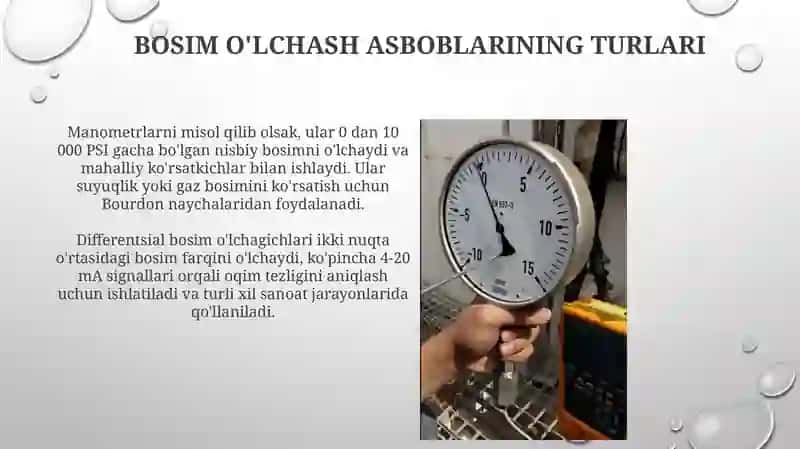 Bosim o'lchash asboblarini kalibrlash va o'rnatish qoidalari 4
