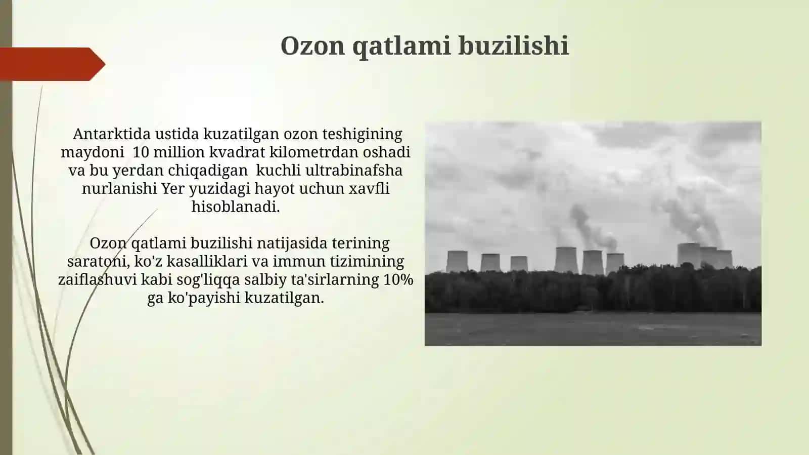 Atmasferani ifloslanishi va atmasferaga chiqadiganzararlimoddalar 4