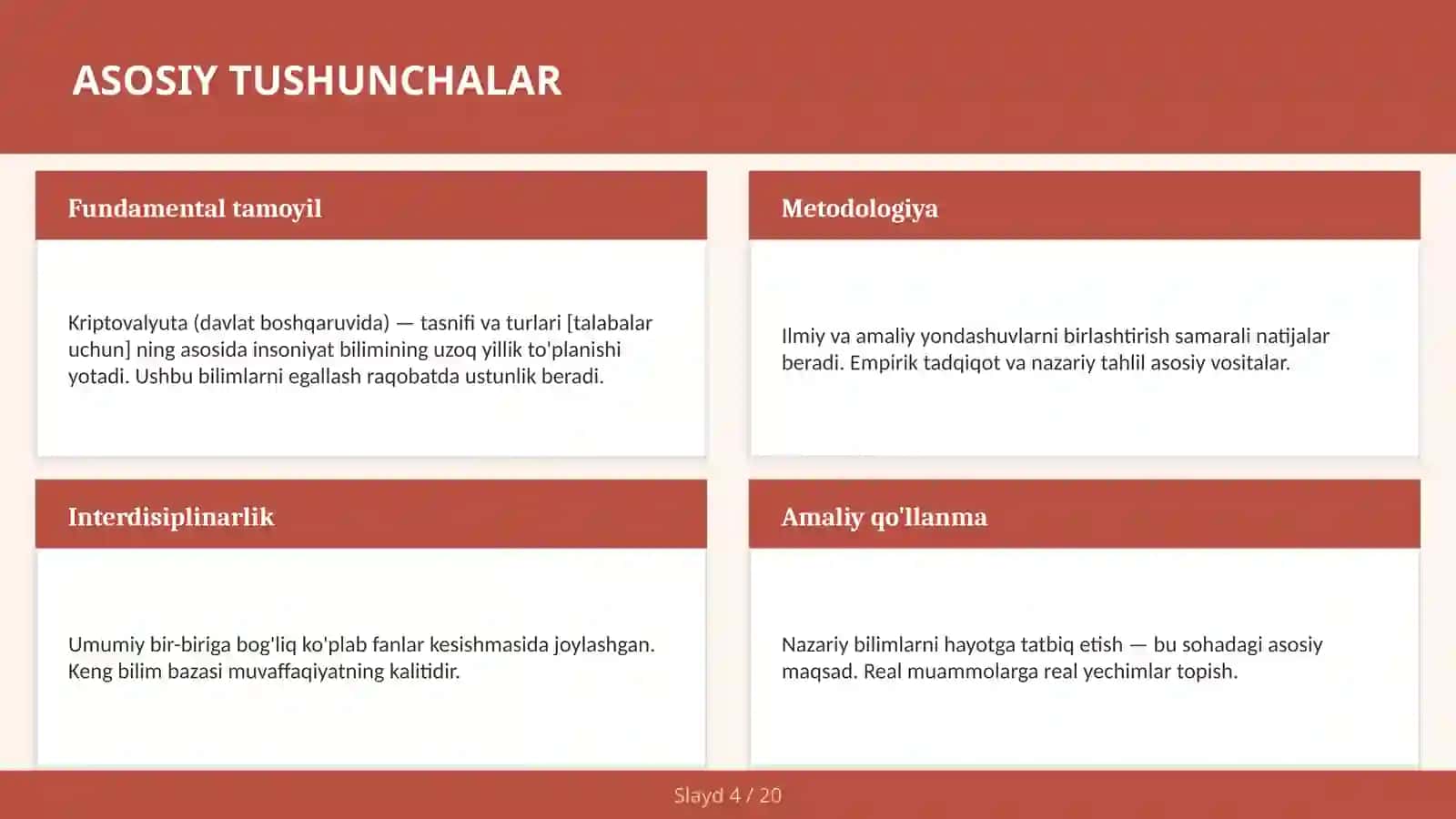 Kriptovalyuta (davlat boshqaruvida) — tasnifi va turlari [talabalar uchun] 4