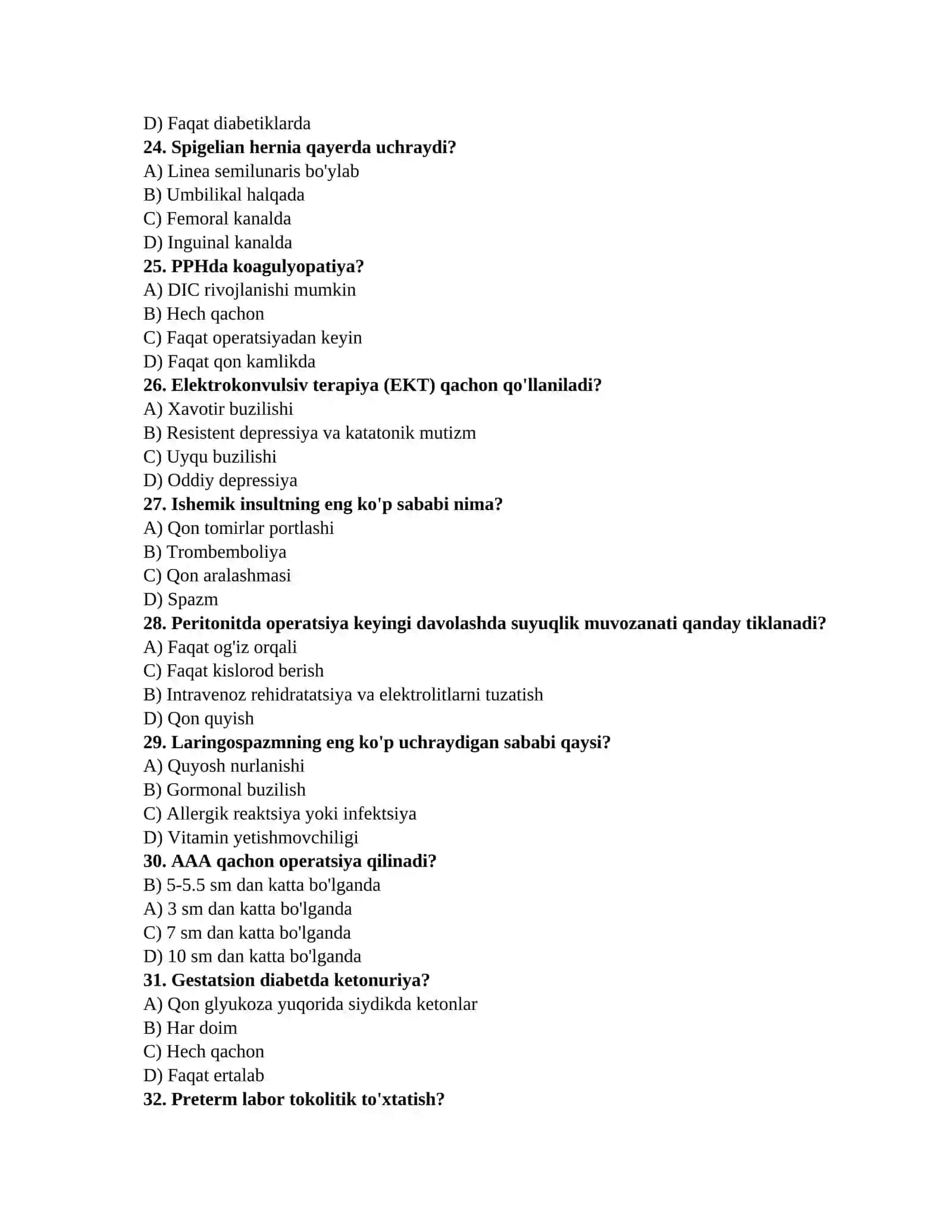 Tibbiyot testlari online 4