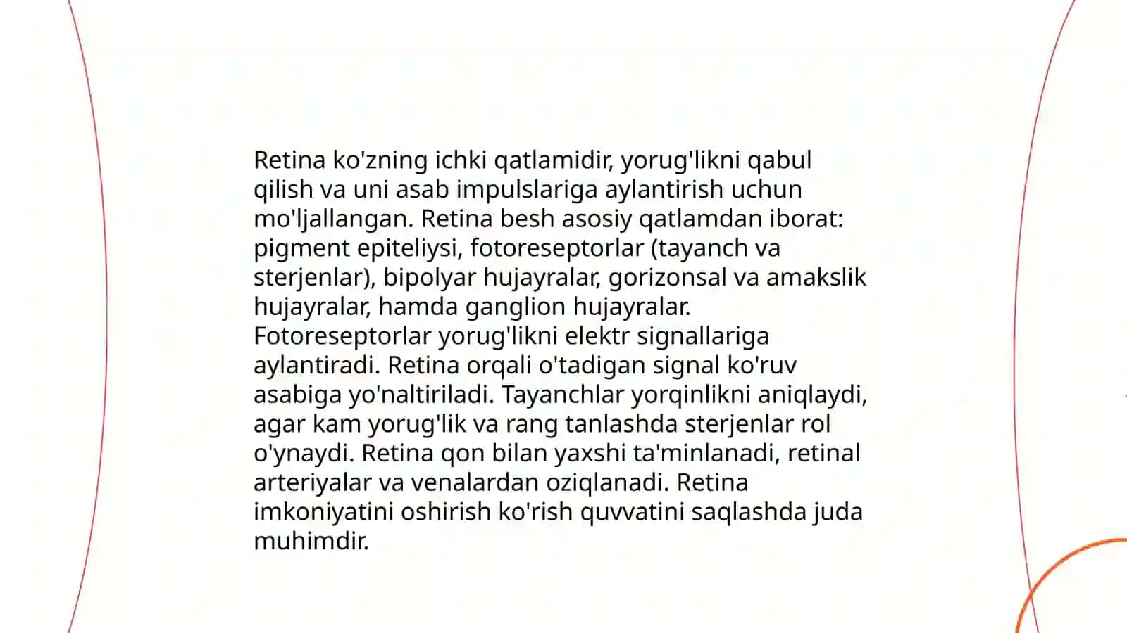 Koʻrish va eshitish analizatorlari anatomiyasi 4