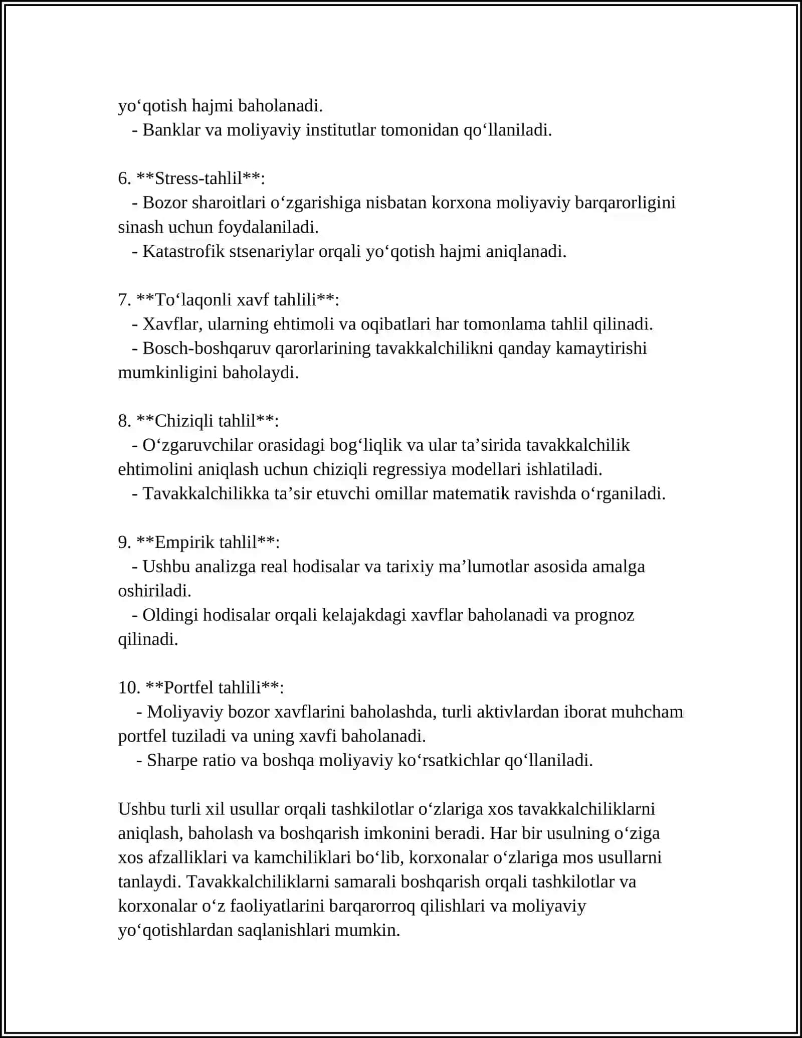 MUSTAQIL ISH Mavzu: TAVAKKALCHILIKNI PASAYTIRISH YÕLLARI 4